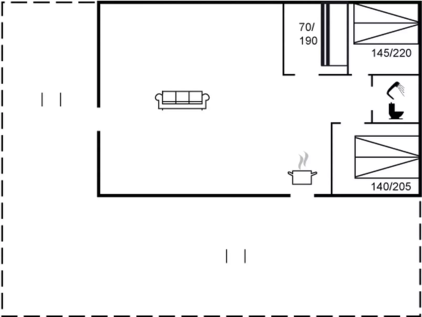 "Sande" - 450m from the sea-Inside