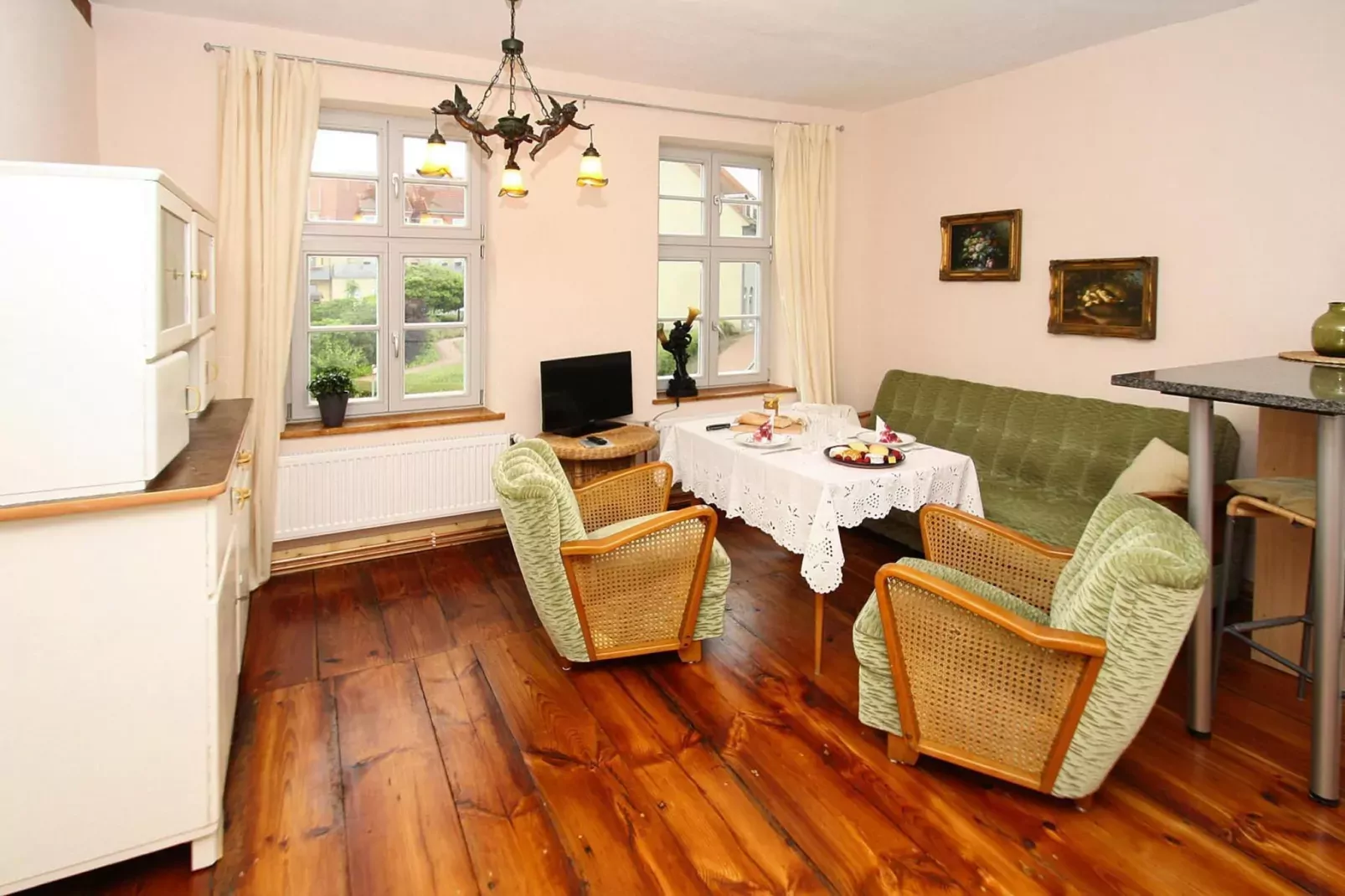 Großer Burgblick 45 qm Plau am See-Wohnzimmer