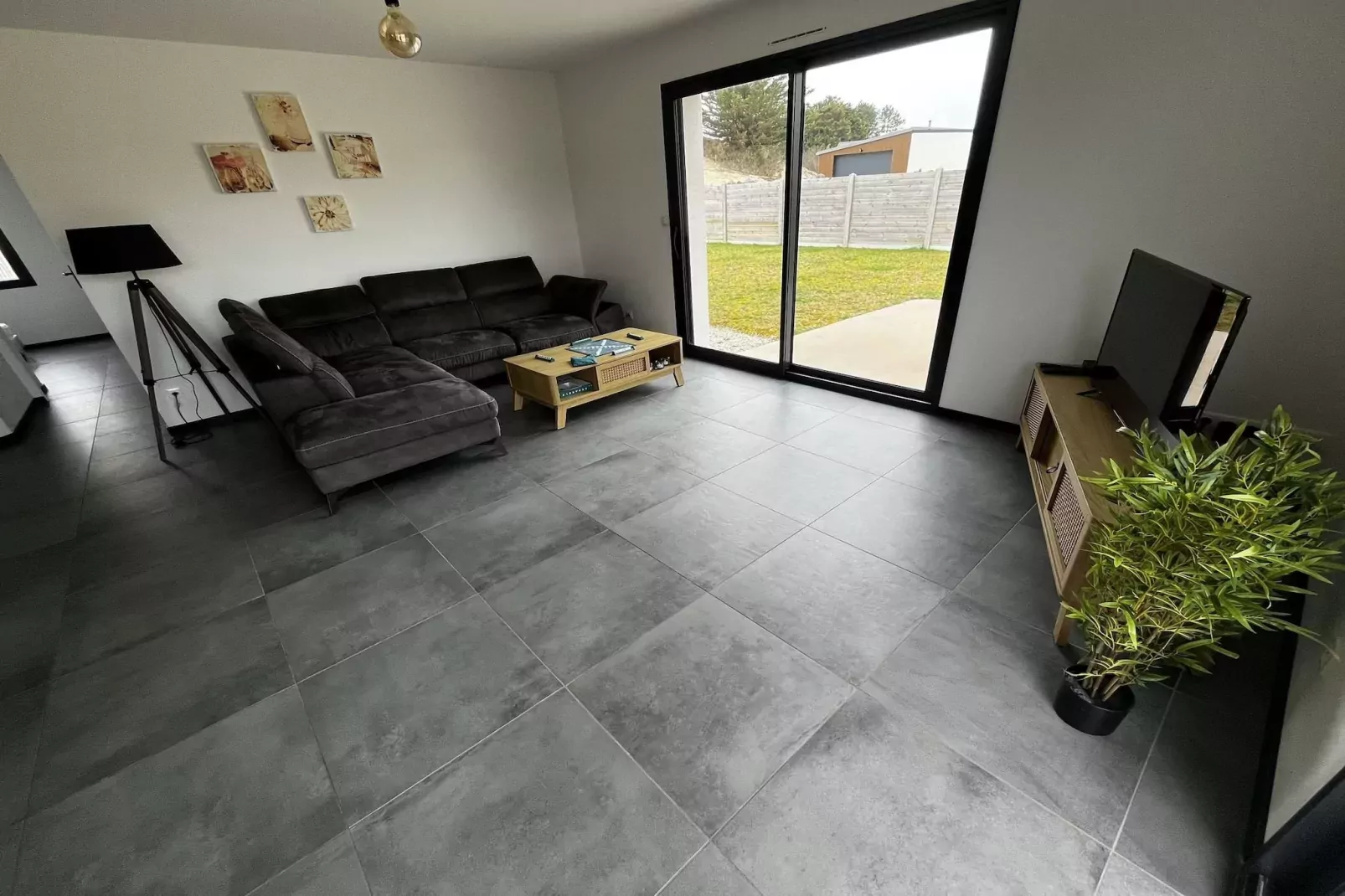Maison près de la Plage Normande-Wohnzimmer