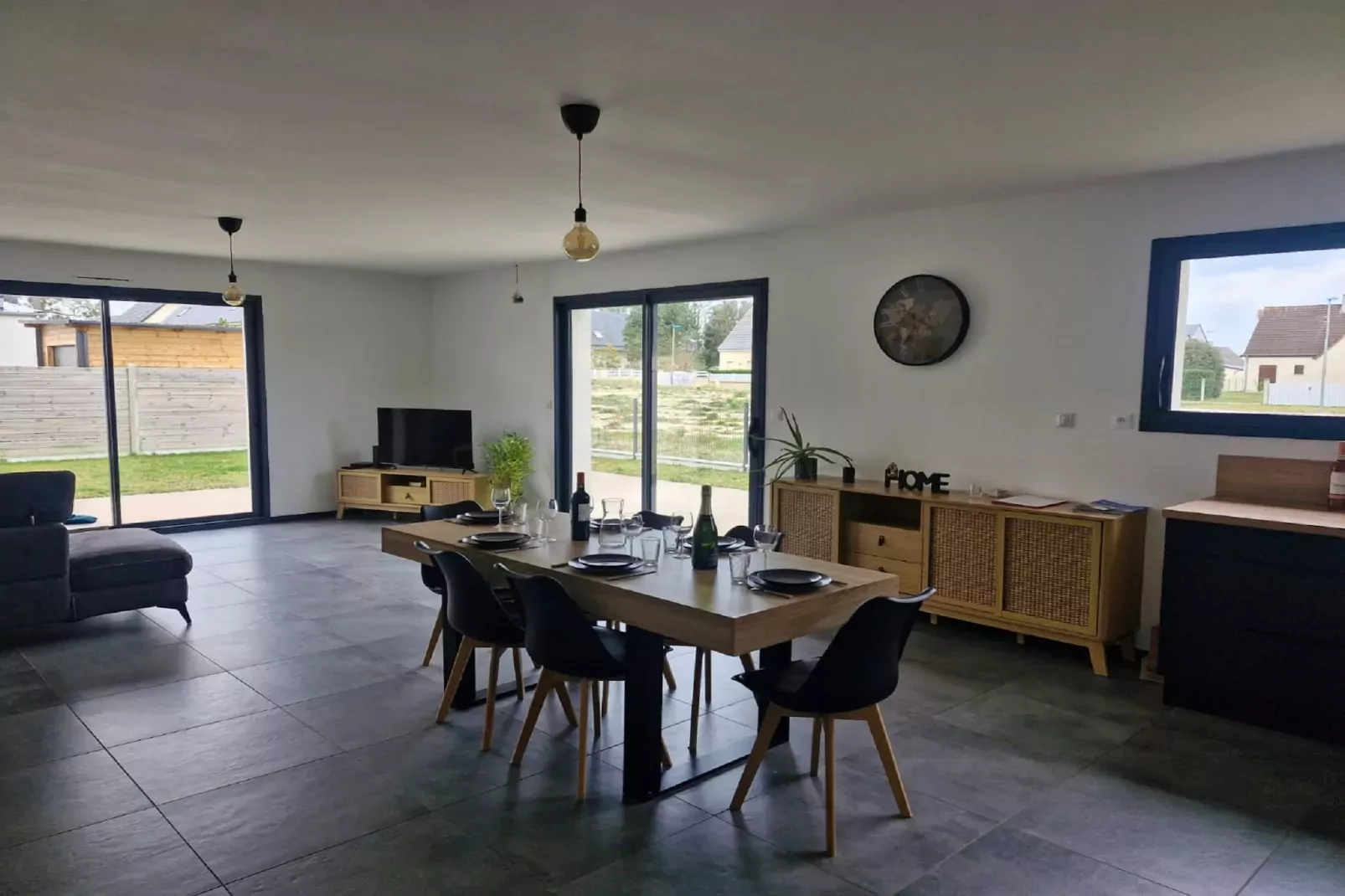 Maison près de la Plage Normande-Wohnzimmer
