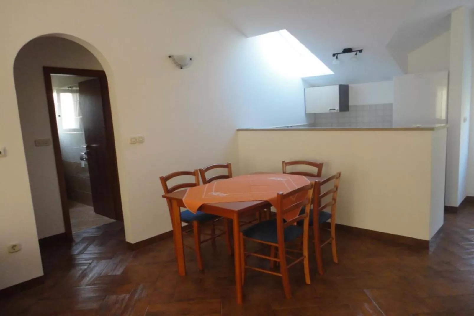 Apartments Marija Slano- Two-Bedroom Apartment with Balcony and Sea View - 1 (A)-Dining room