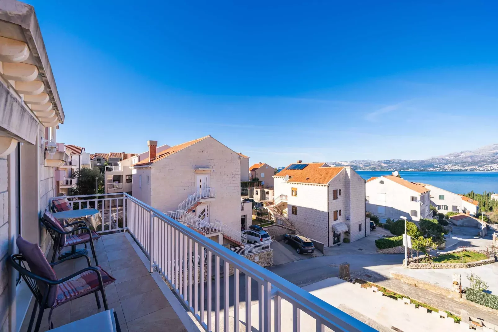 Apartments Senjo - One Bedroom Apartment with Balcony with Sea View (Apartman 1)-Terrasse