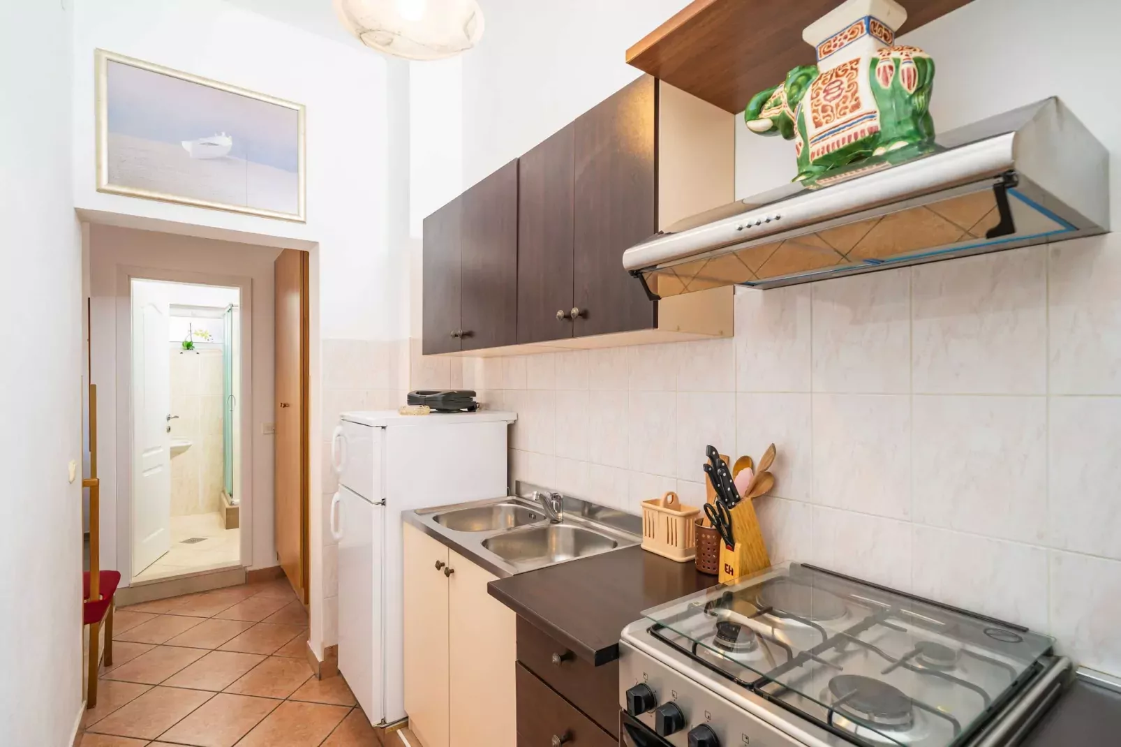 Apartments Senjo - Studio Apartment with Balcony with Side Sea View (Apartman 4)-Cuisine