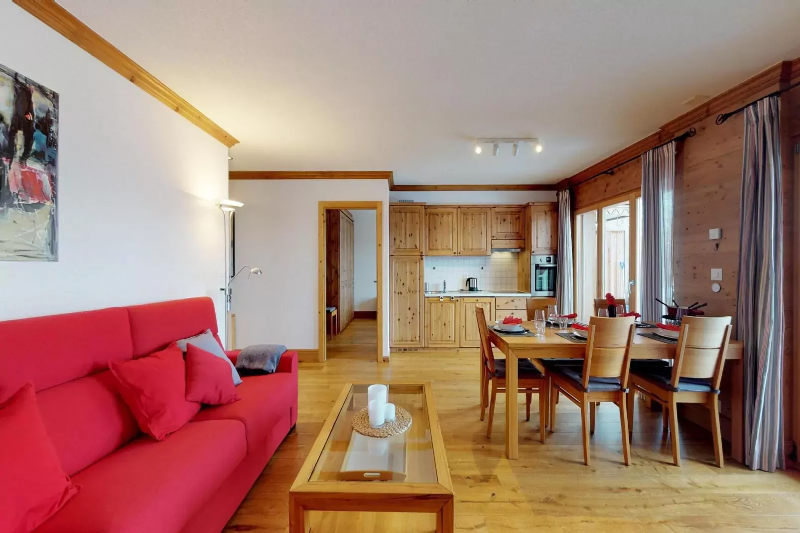Hauts de Veysonnaz HV1 002 - SAUNA apartment 6 per-Living room