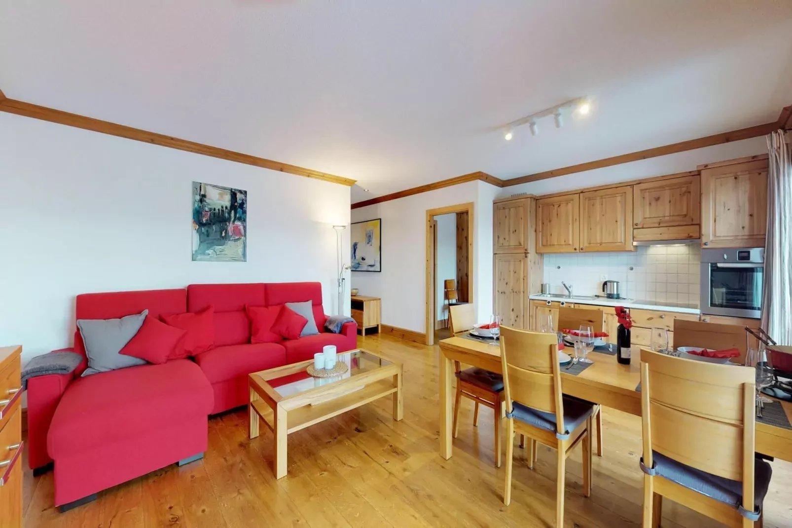 Hauts de Veysonnaz HV1 002 - SAUNA apartment 6 per-Living room