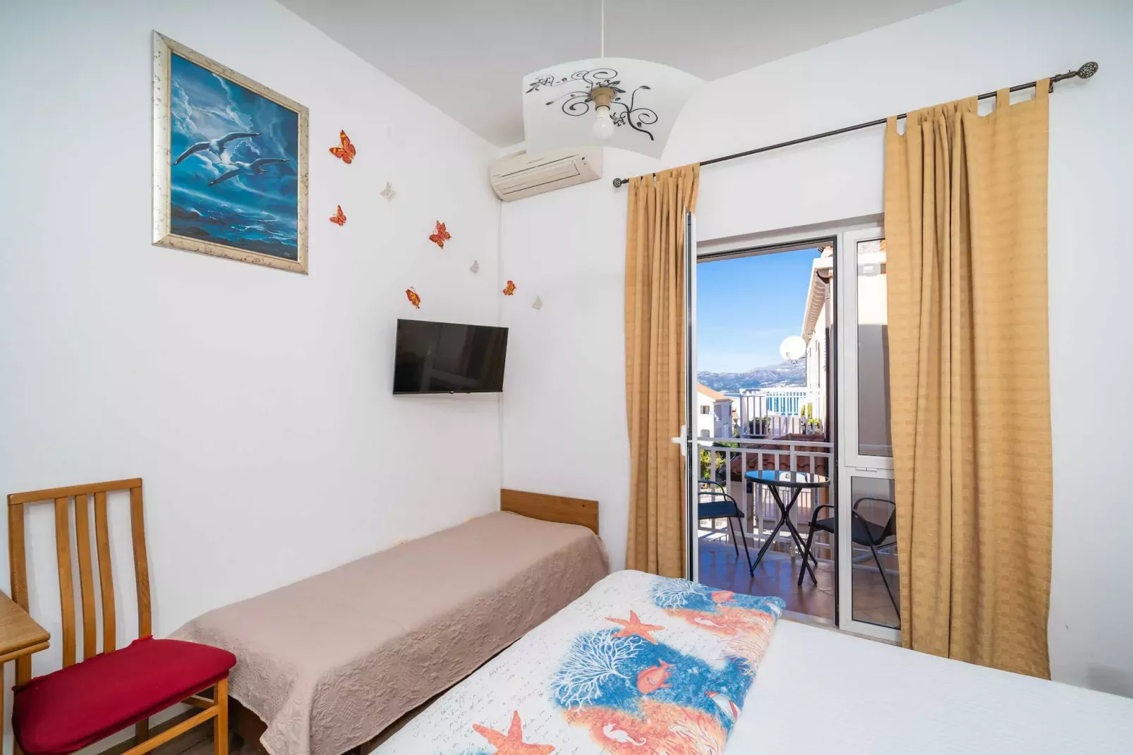 Apartments Senjo - Studio Apartment with Balcony with Side Sea View (Apartman 4)-Vue