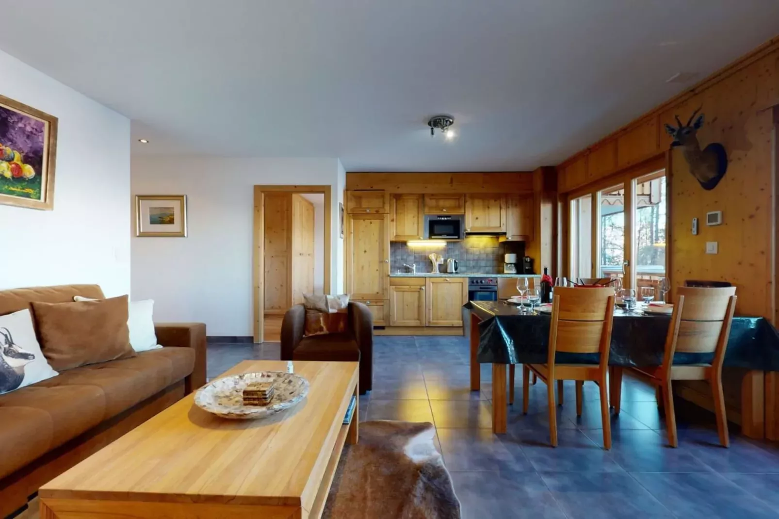 Hauts de Veysonnaz HV1 011 - SAUNA apartment 4 per-Salon