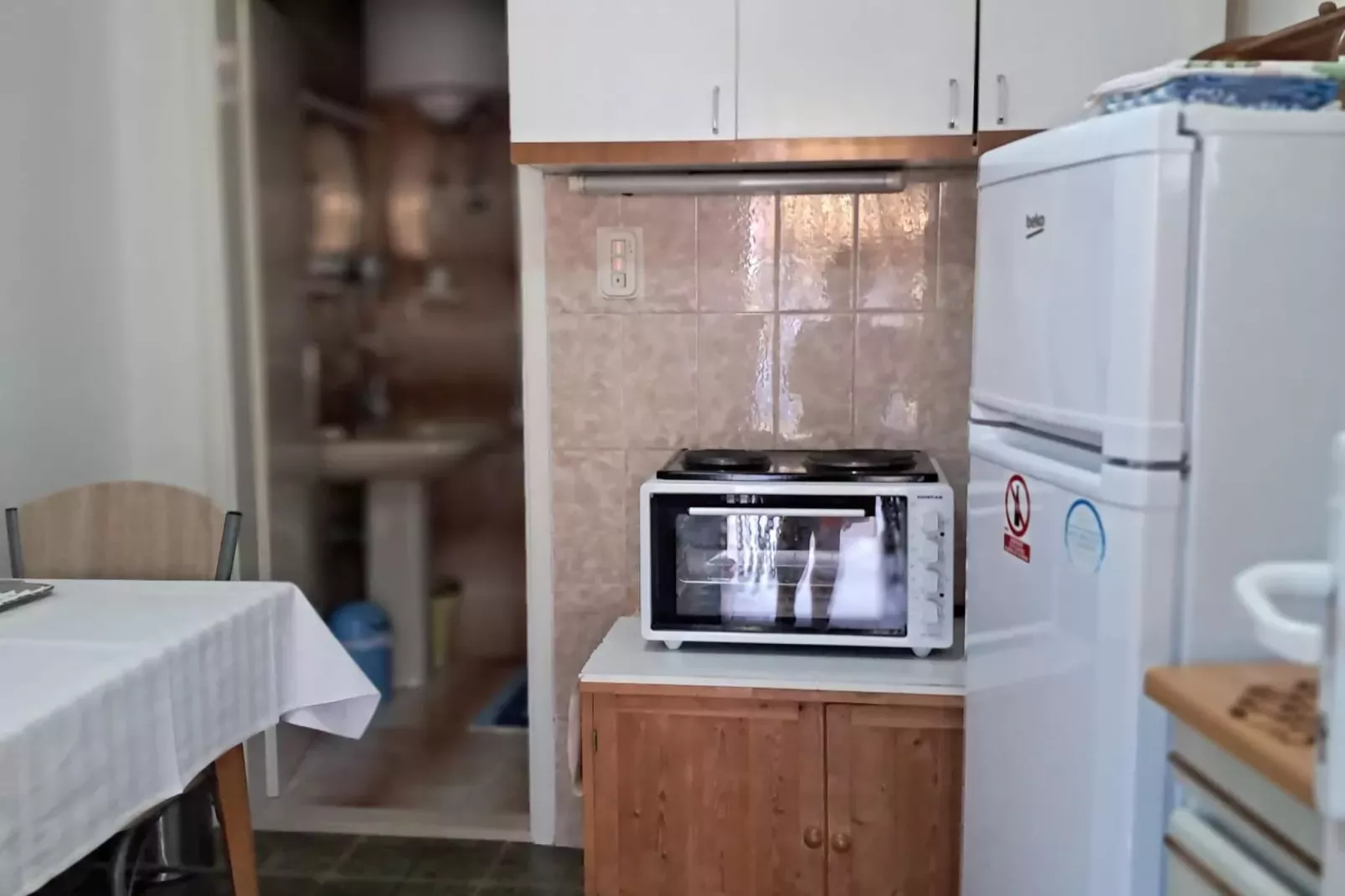 Apartments Gorana - One-Bedroom Apartment with Terrace and Sea View(A2) (ST)-Kitchen