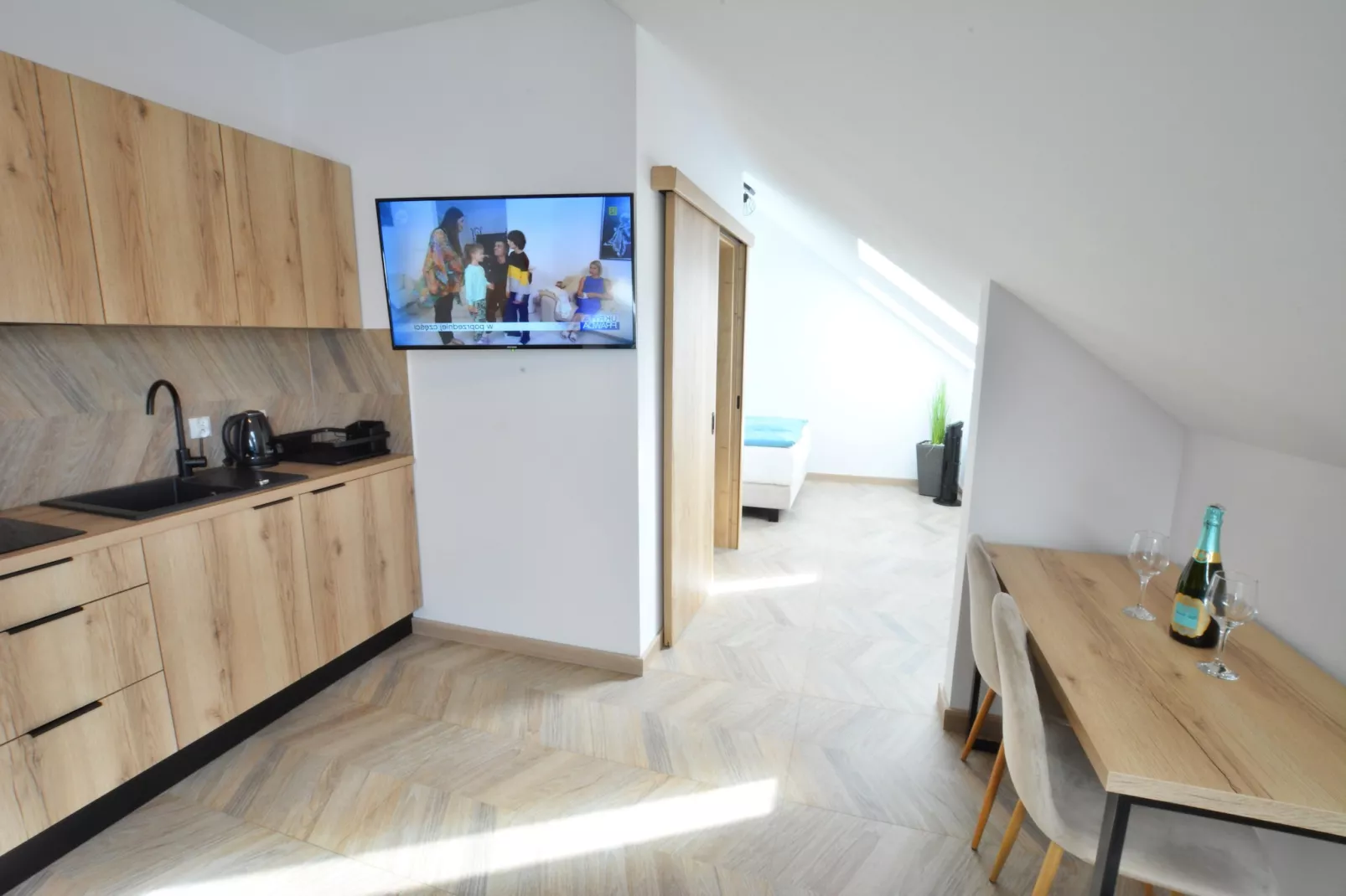 Apartament Nr 5 3-osobowy 25 m2 Ustronie Morskie-Kitchen