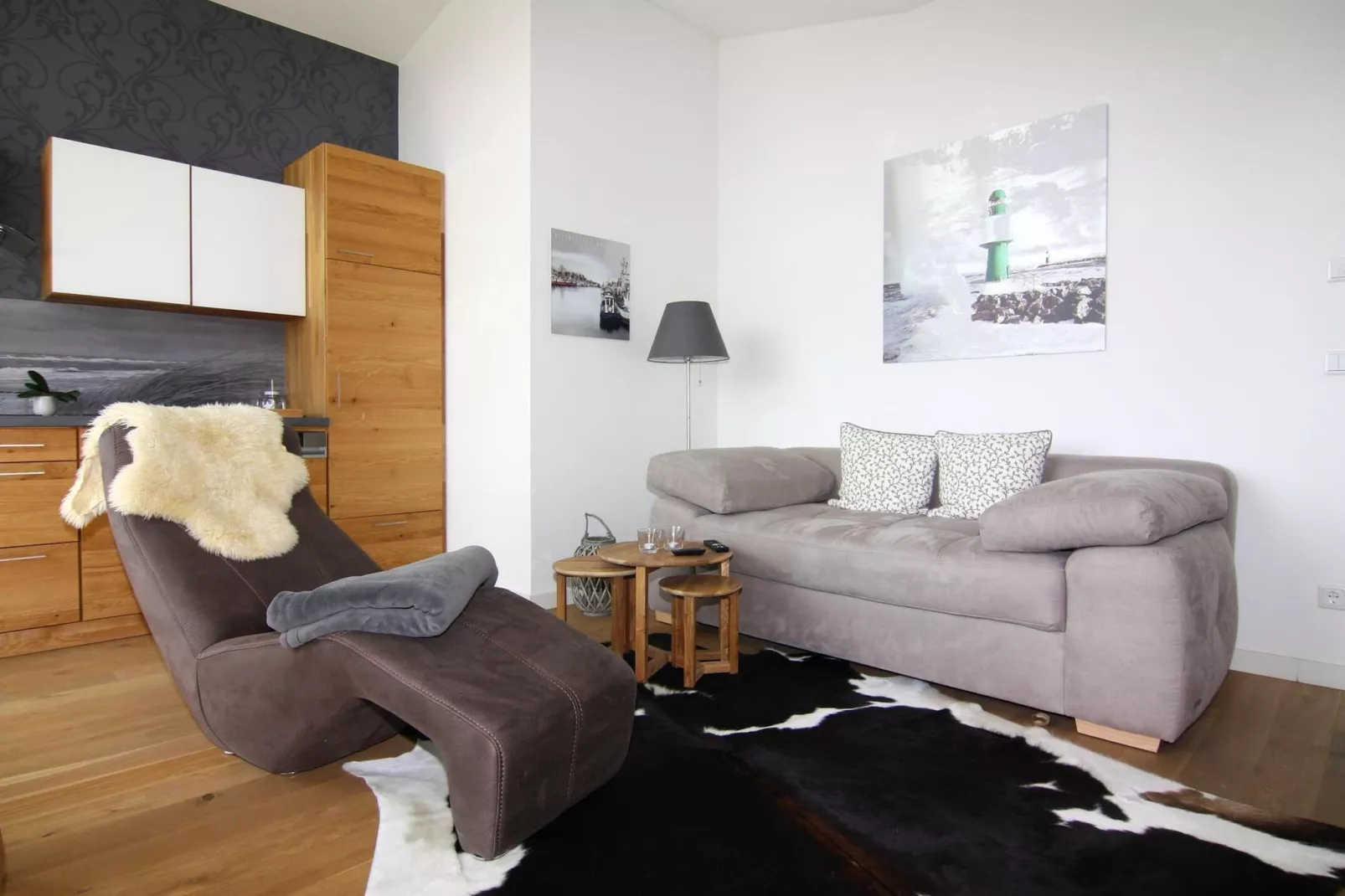 Appartementhaus Calmsailing Börgerende-Appartement 23 Meerblick 2 OG-Living room