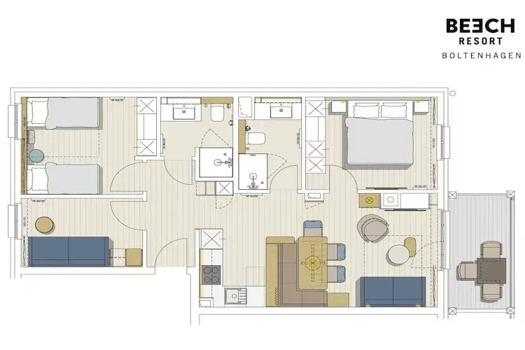 BEECH Resort Boltenhagen - Typ 3-Floor plan