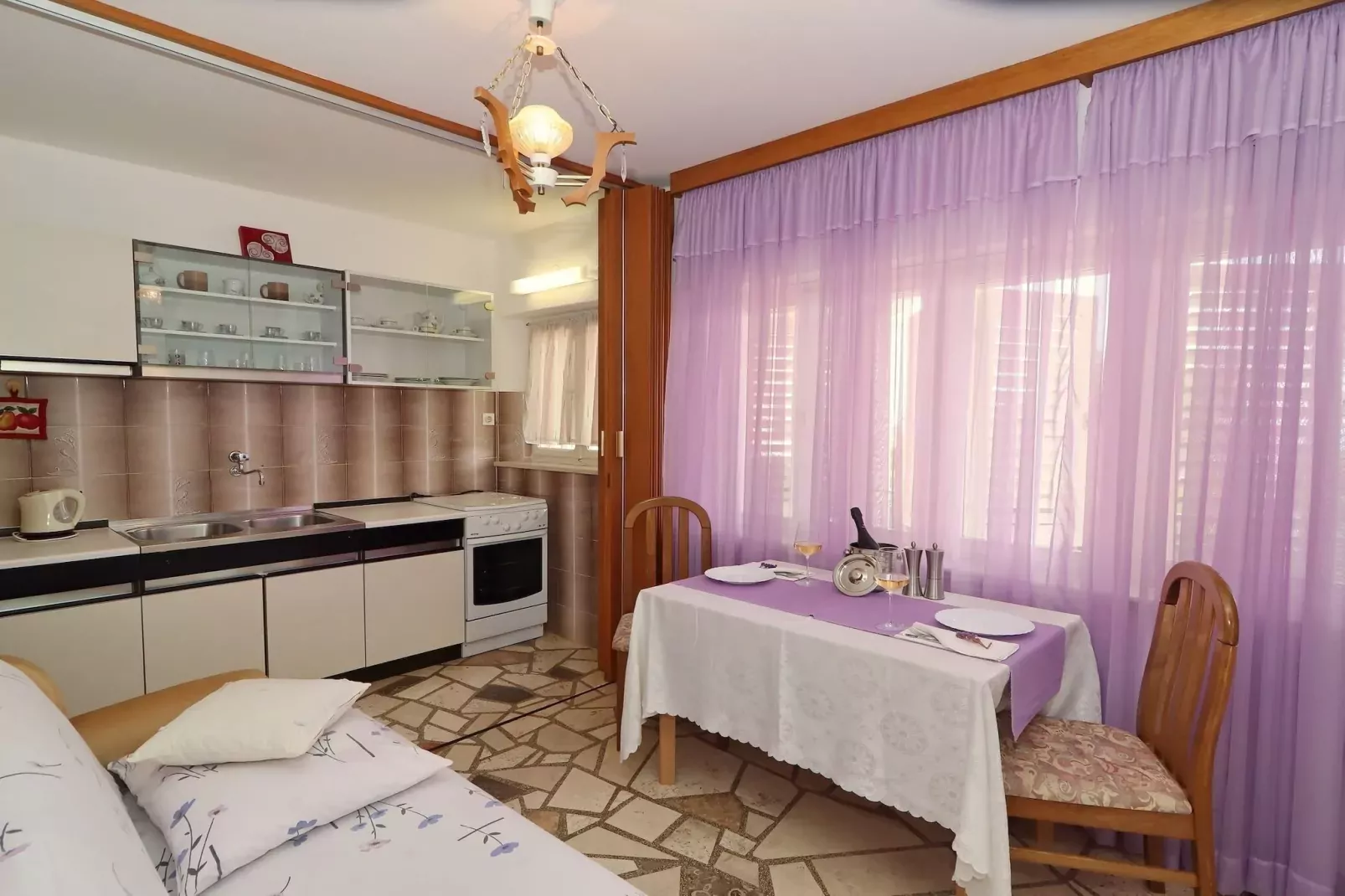 Apartments Villa Marijana - Standard One Bedroom Apartment with Terrace and Garden View (Marijana 4)-Küche