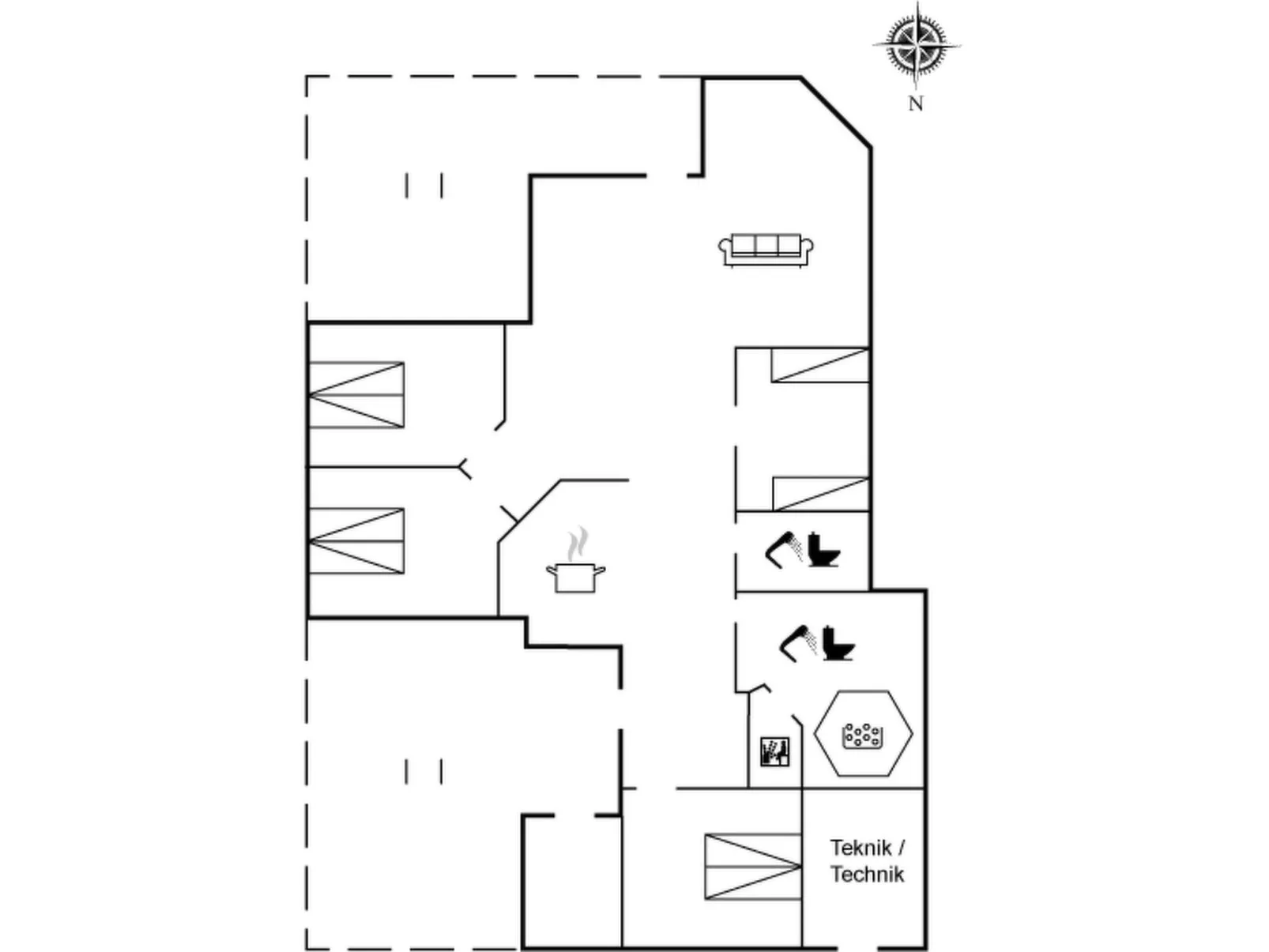 "Tule" - 1.2km from the sea-Inside