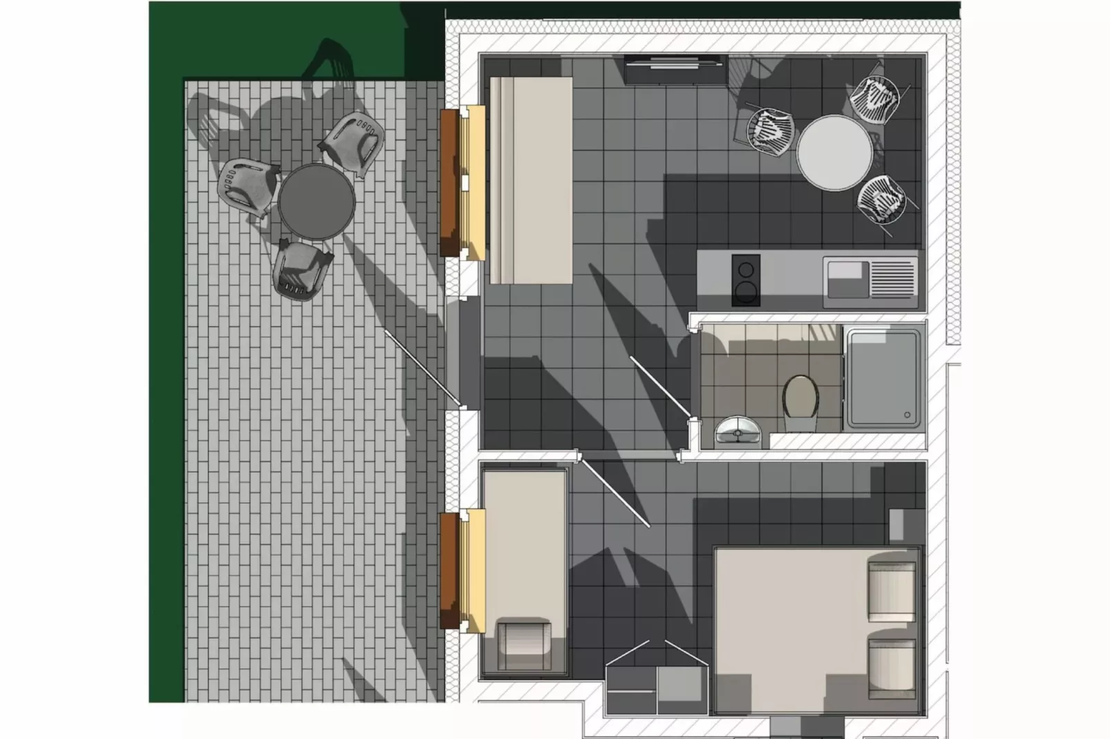 Apartamenty wakacyjne dla 3 osób Rewal-Floor plan