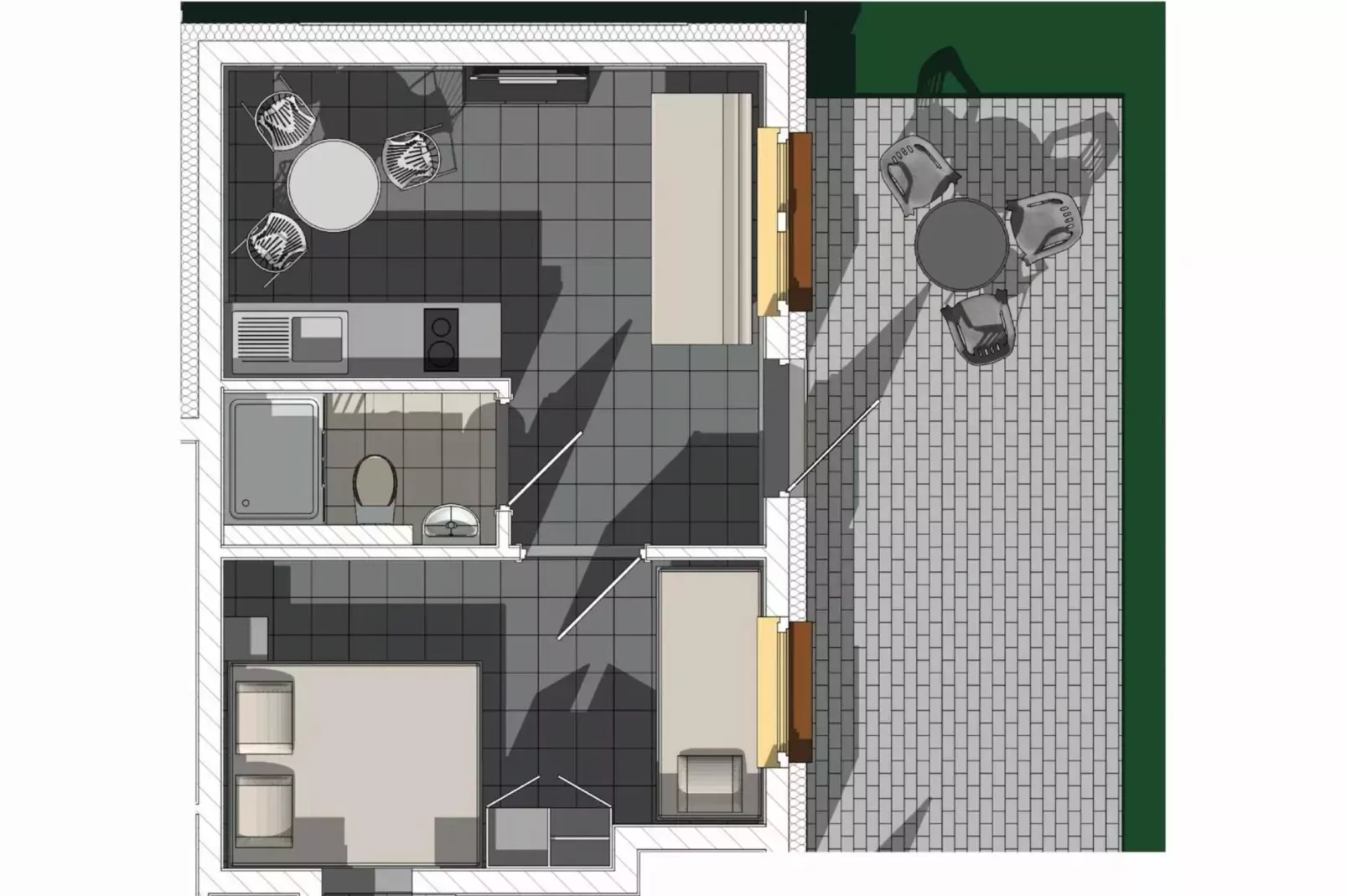 Apartamenty wakacyjne dla 3 osób Rewal-Floor plan