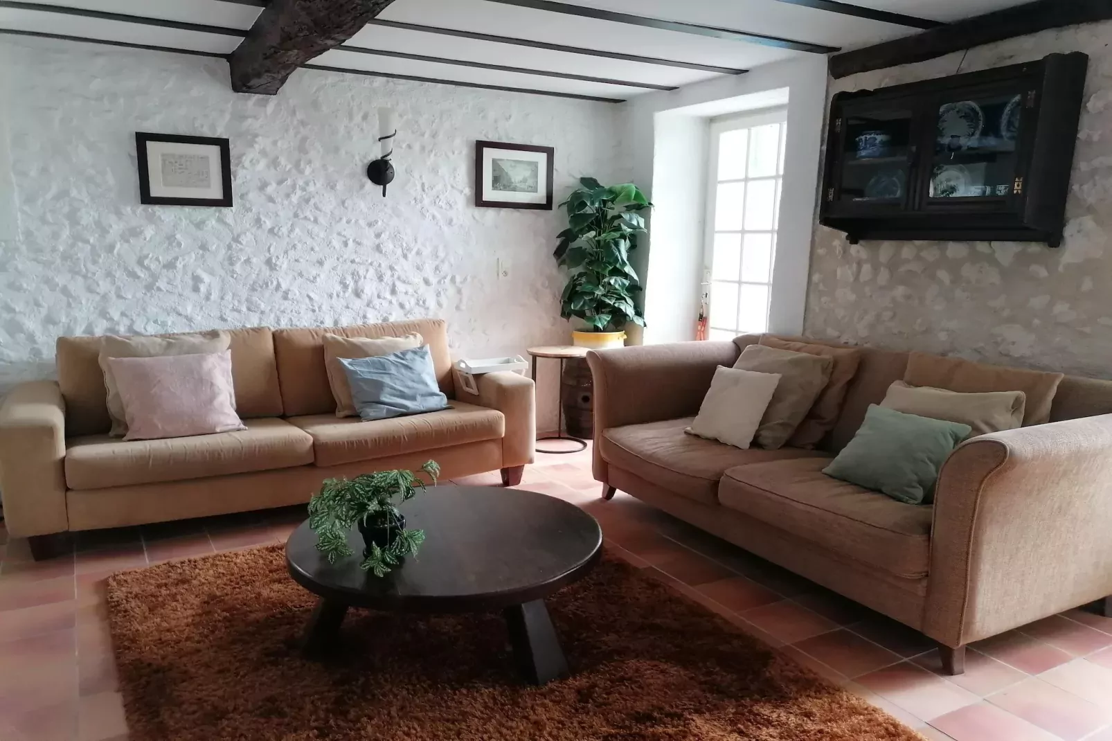 Maison de vacances Lusignac zonder gastverblijf-Living room