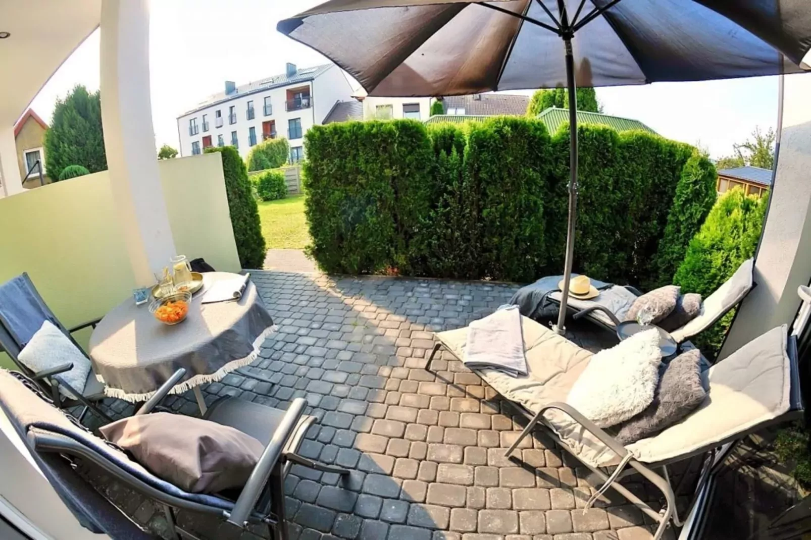 Apartament nr 2 50 qm parter Ustronie Morskie-Terrace balcony