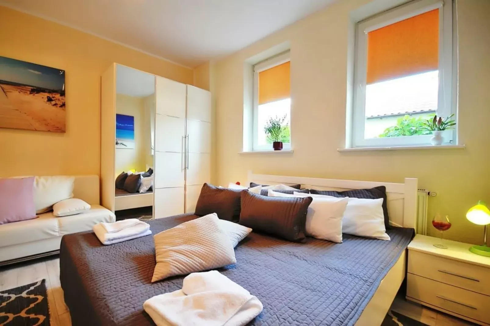 Apartament nr 2 50 qm parter Ustronie Morskie-Bedroom