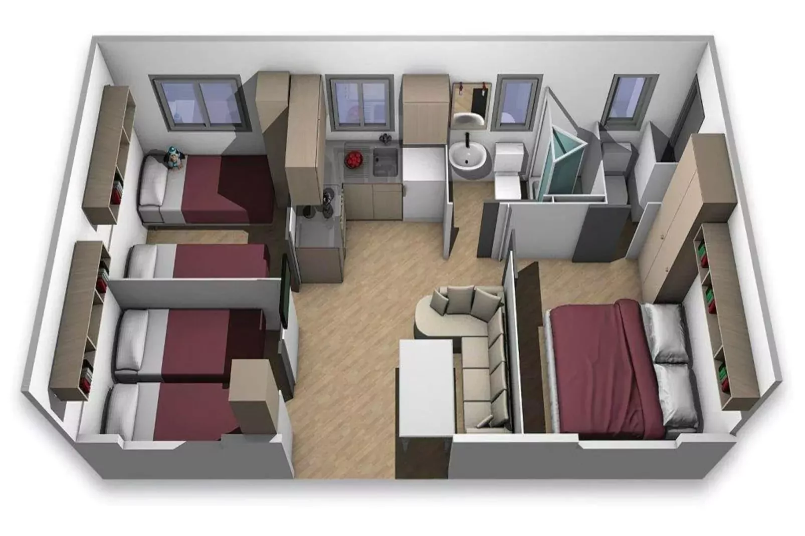 Mobile Homes San Francesco Desenzano-Garda Family-Floor plan