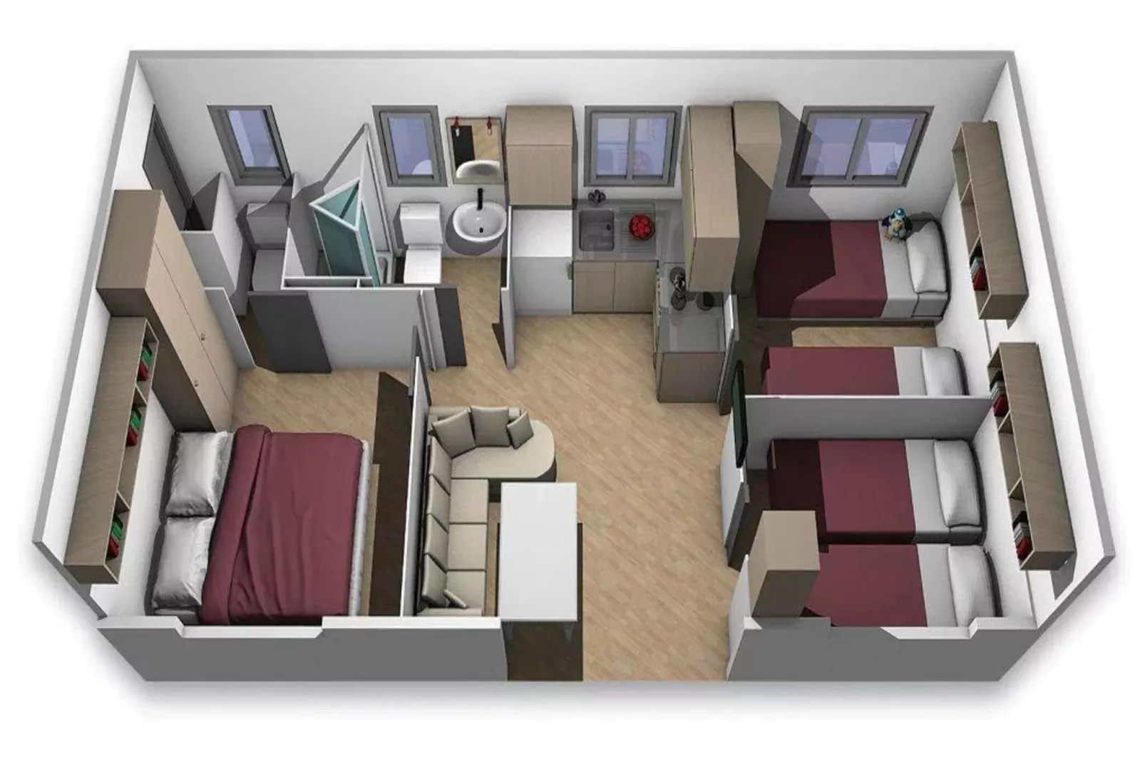 Mobile Homes San Francesco Desenzano-Garda Family-Floor plan