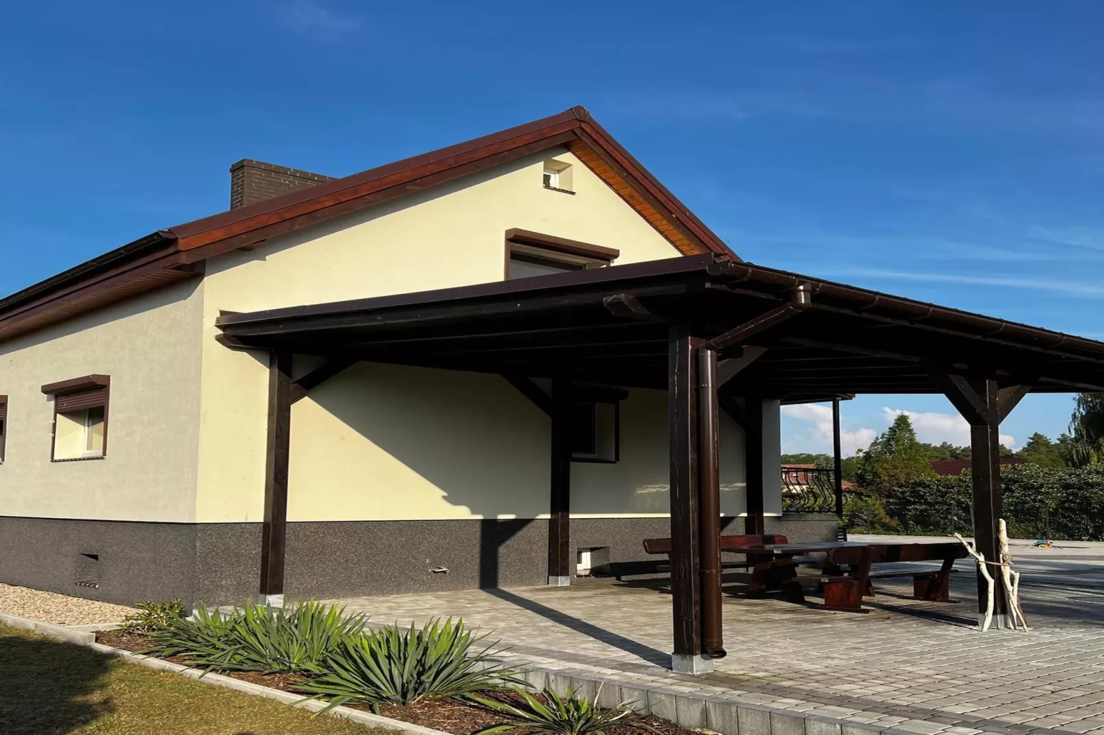Ferienhaus Panorama in Kopice bei Stepnica-Exterior summer