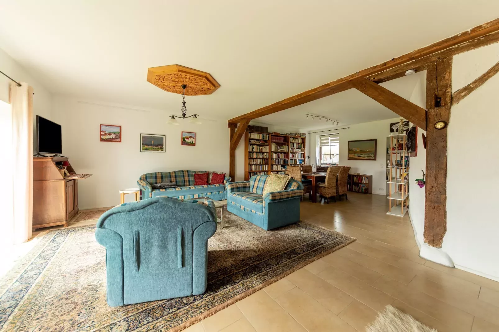 Ferienhaus am Peenebach in Klein Bünzow-Living room