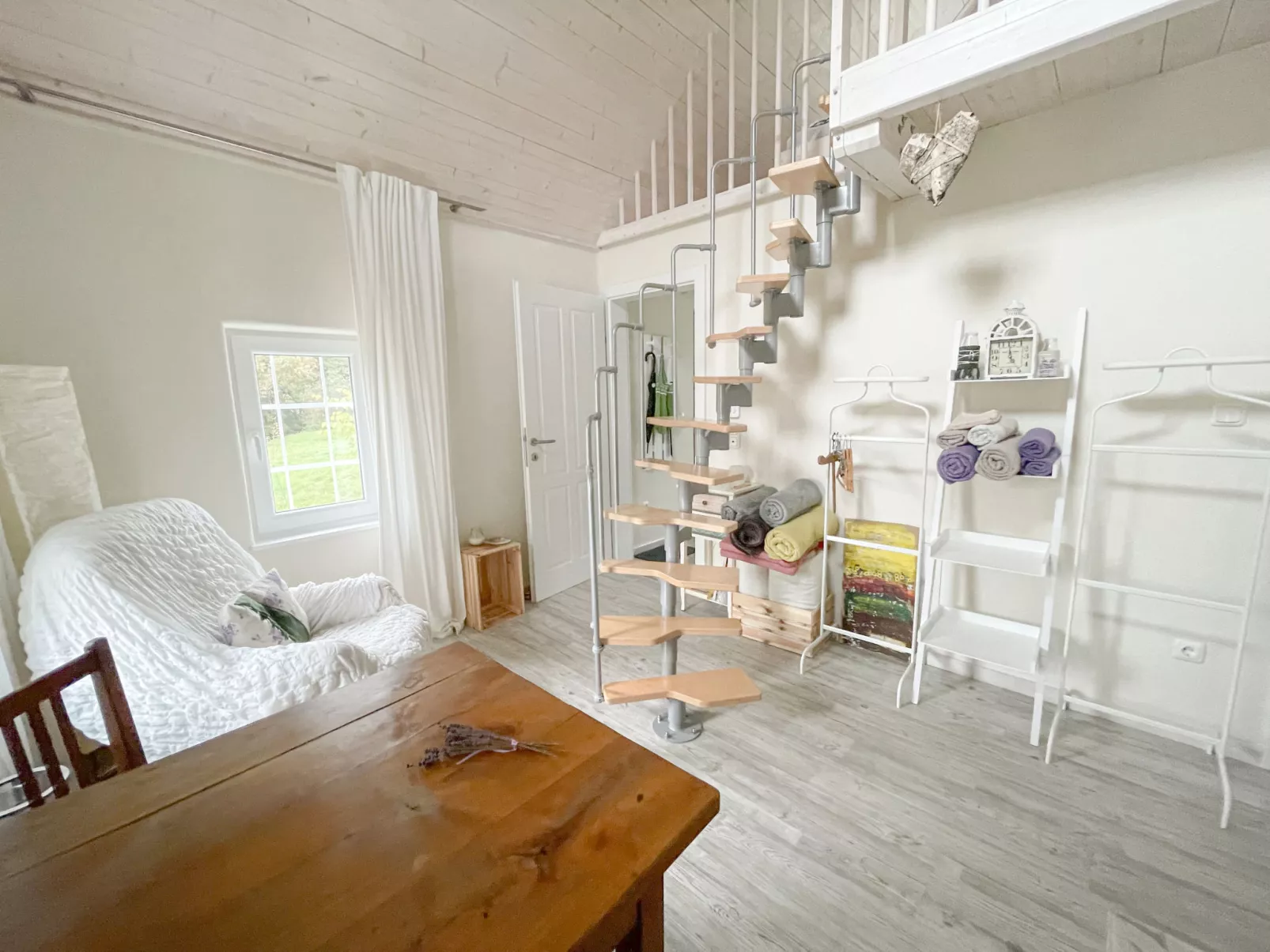 Tiny lavender house-Inside