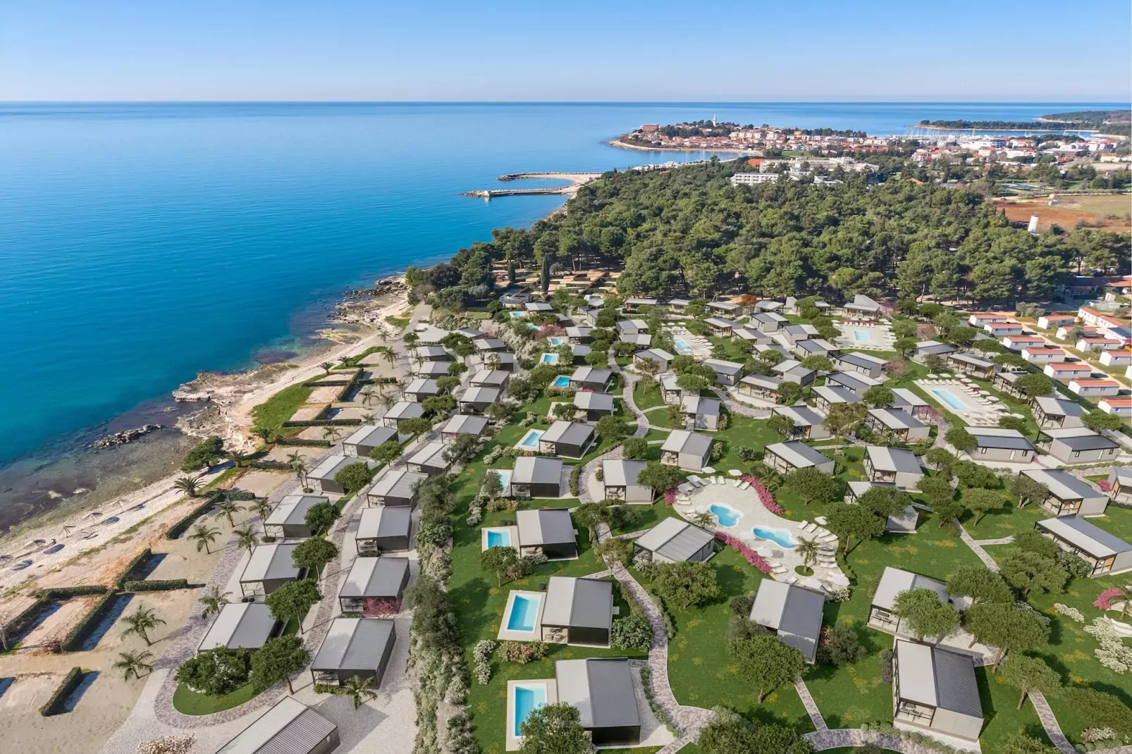 Aminess Sirena Campsite - Mobile home Premium - Novigrad - Istria-Gebiete Sommer 1 km