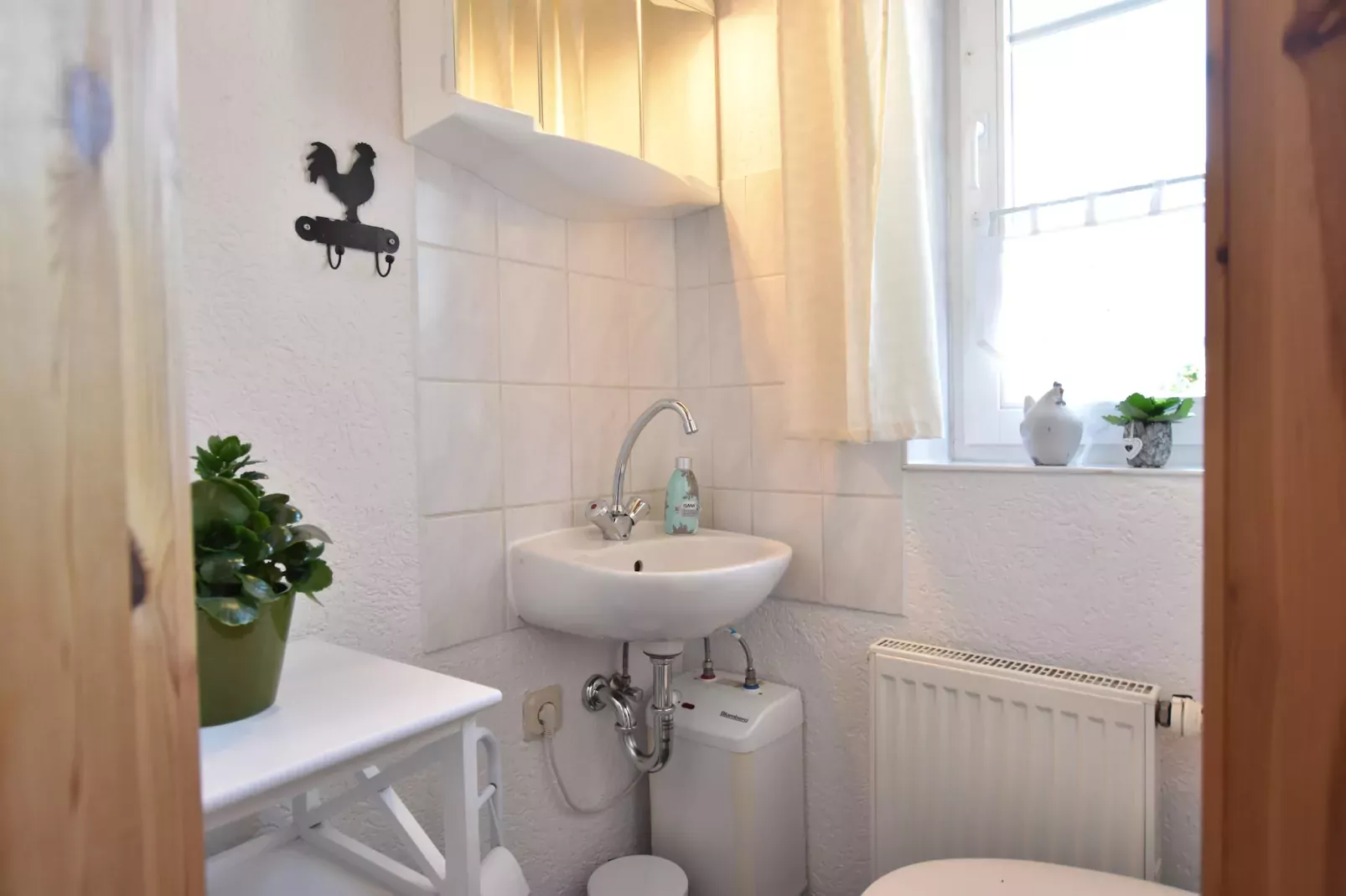 Ferienhaus mit Garten und Terrasse vor Rostock/Warnemünde-Bathroom