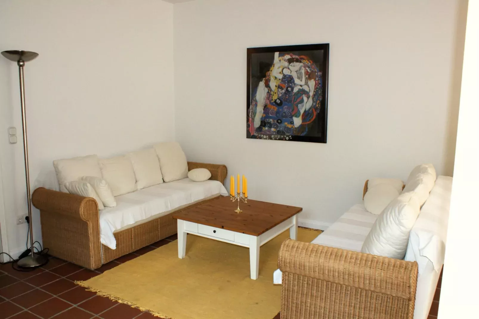 Romantisches Landhaus mit Kamin-Living room