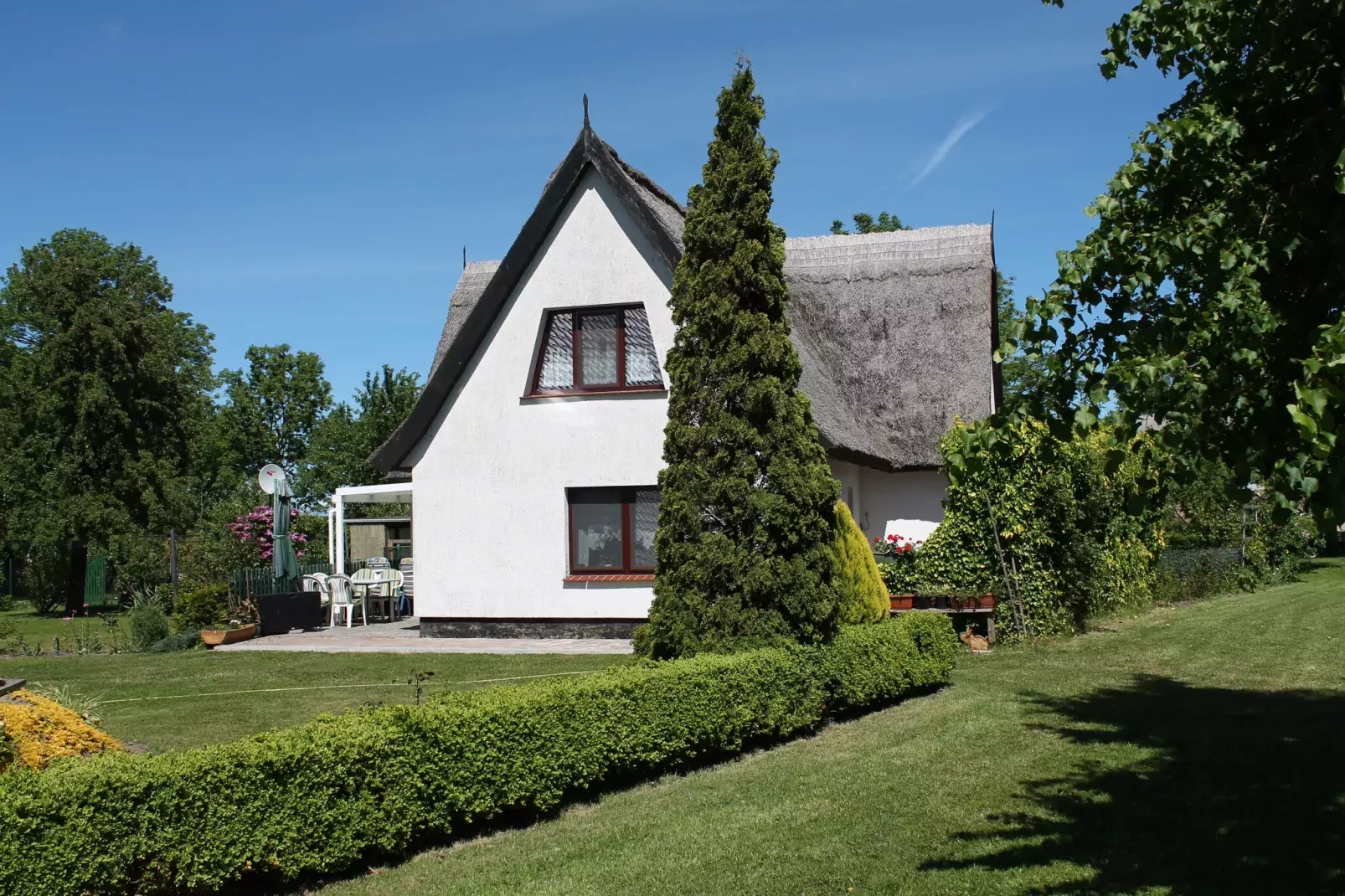 Reetdach-Gardens summer