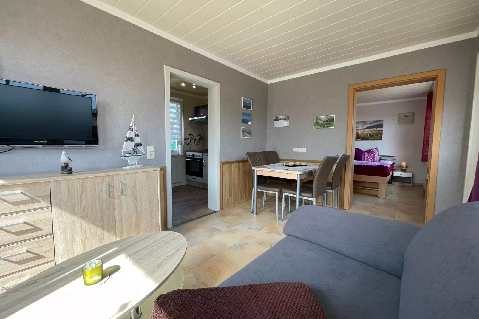 Gartenbungalow-Wohnzimmer