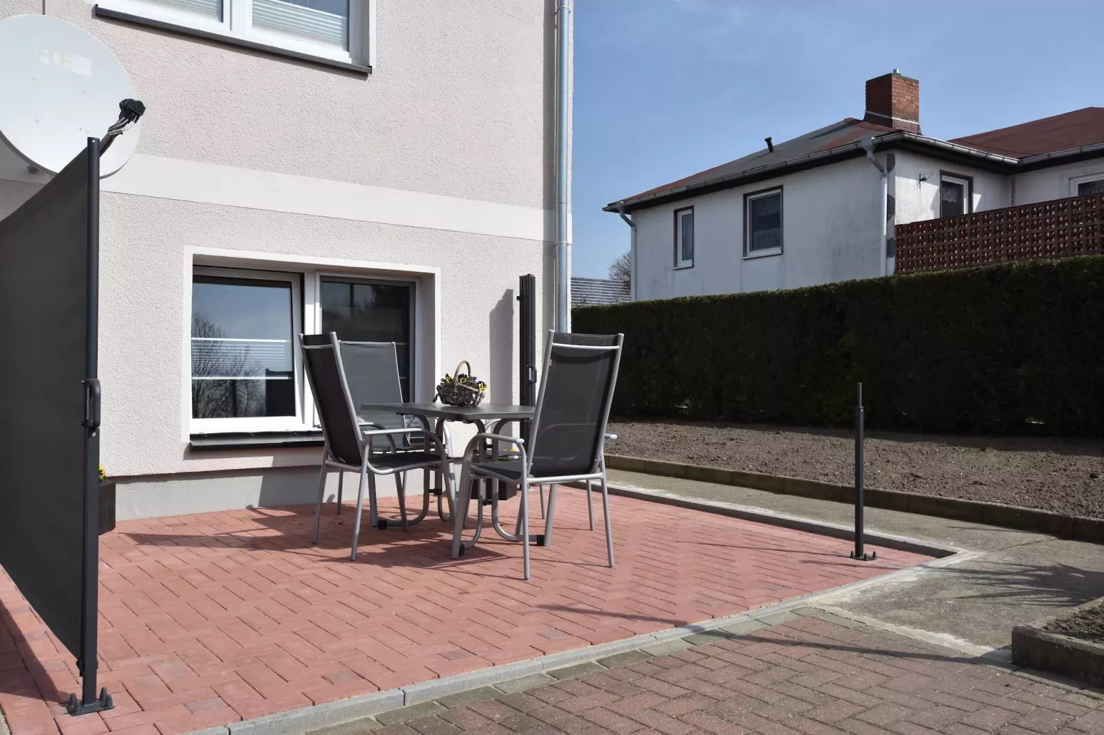 Ferienwohnung mit Terrasse im Klützer Winkel-Terrassenbalkon
