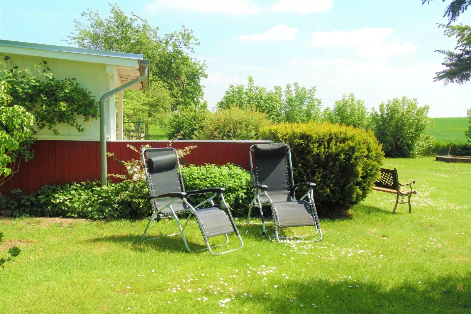 Landidyll im Gartenbungalow-Landing