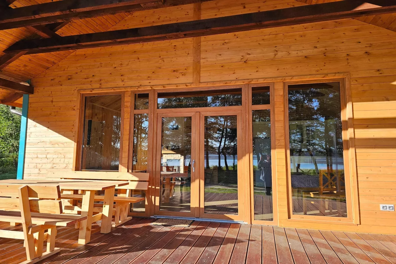 Domek wakacyjny NIEZAPOMINAJKA dla max 6 osób Grąbczyn-Terrassenbalkon
