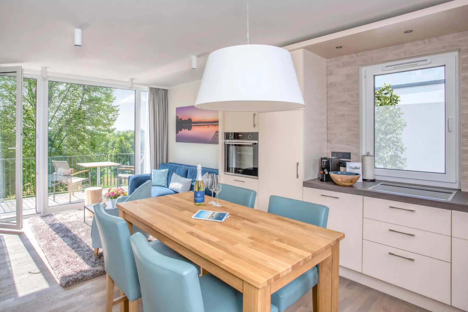 Apartments im MAREMÜRITZ Yachthafen Resort & Spa / Aurora Müritzblick 2 Personen-Kitchen