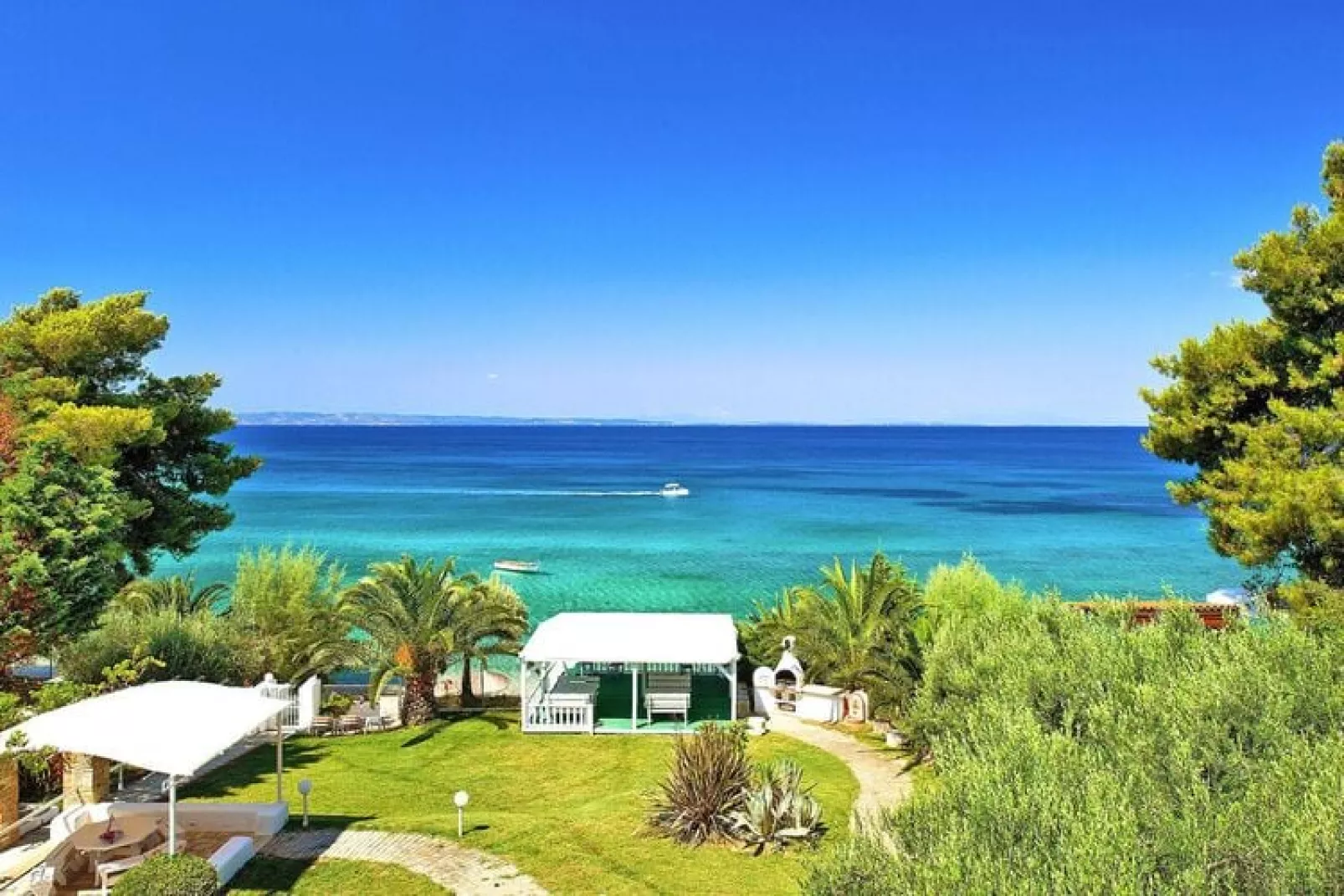 Holiday residence Acrotel Athena Villas, Elia Beach-1-bedroom-apartment ground floor-Vue sur l'eau