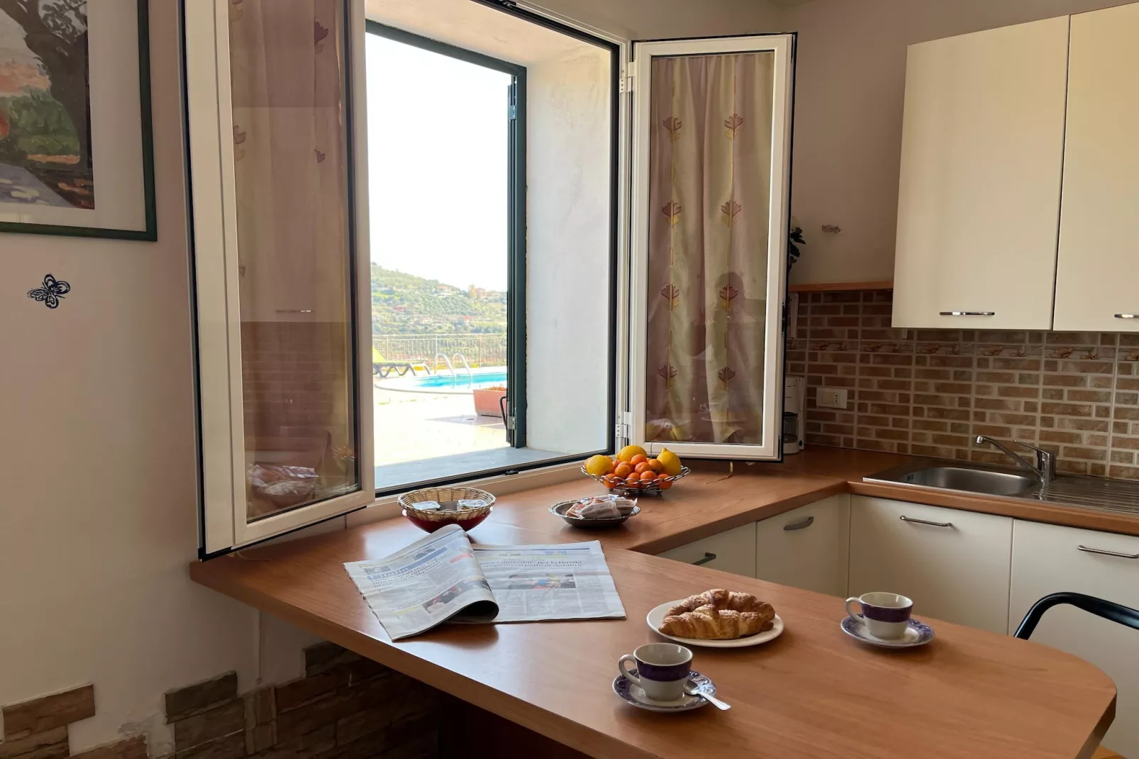 Agriturismo Le Mimose Imperia TWO-ROOM APARTMENT 4 PAX - B4-Kitchen