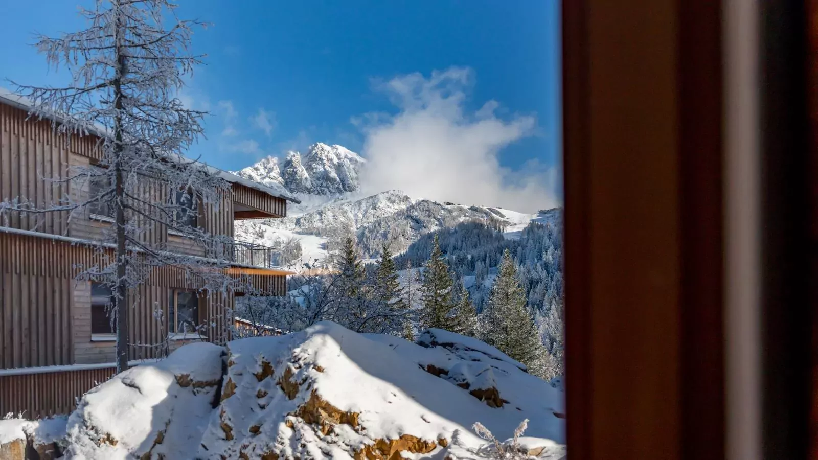 Zirbennest Sonnenalpe Nassfeld-View winter