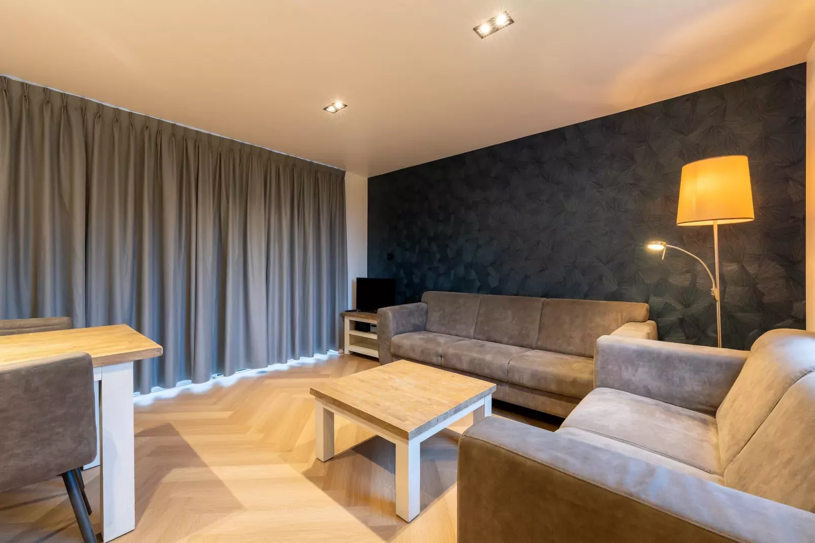 Gelijkvloerse vakantiewoning 6p huisje 57-Living room