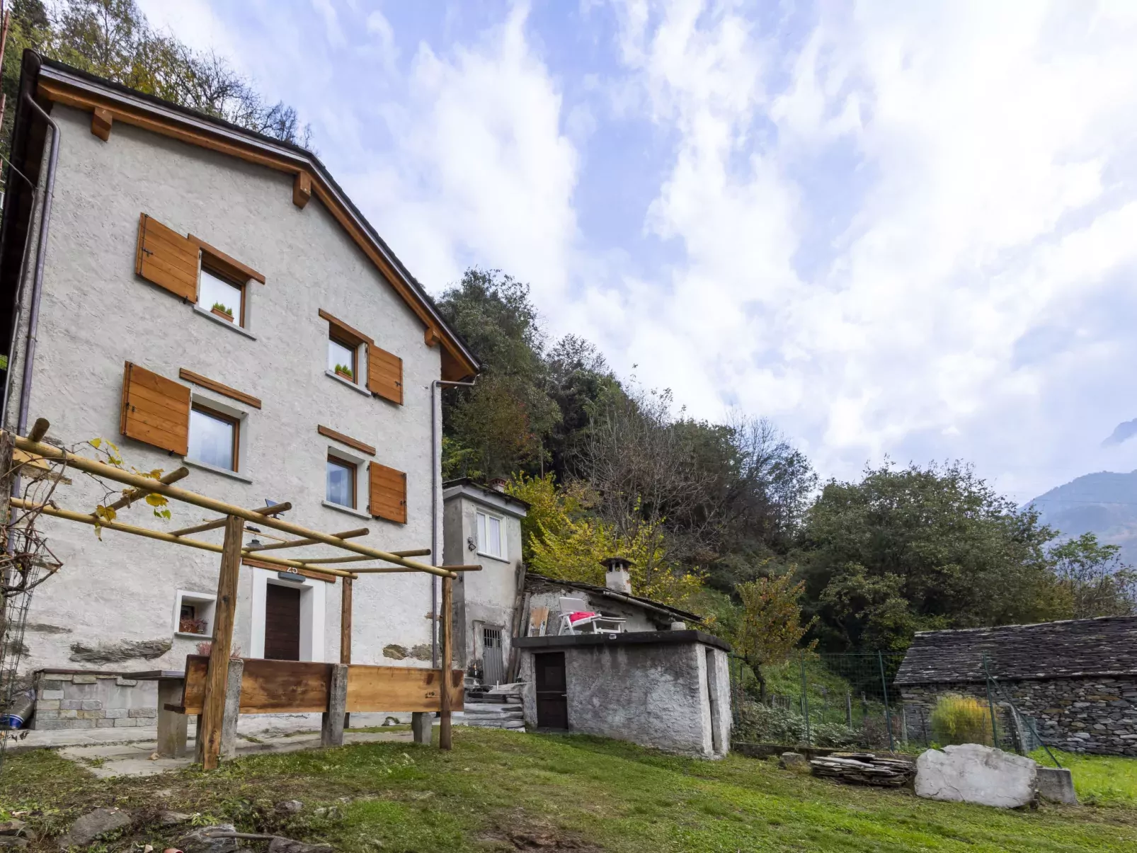Borgonuovo Waterfall's House-Outside