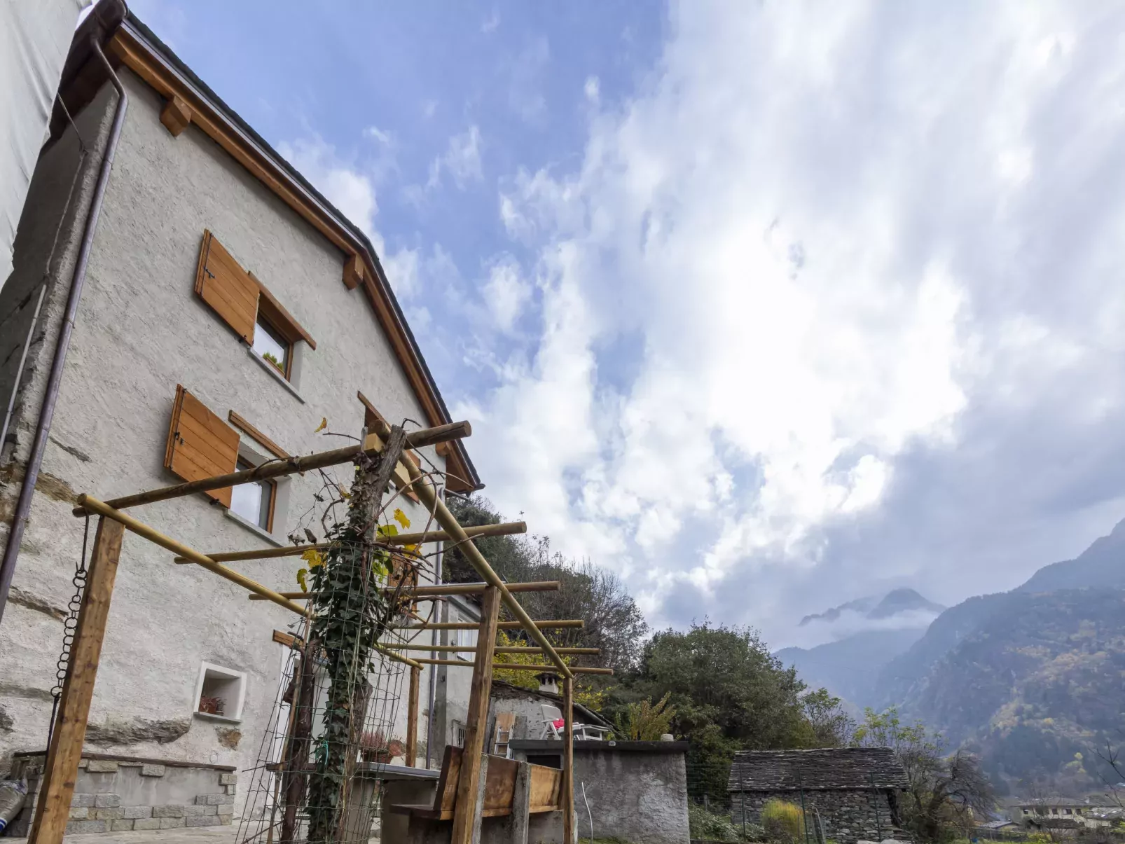 Borgonuovo Waterfall's House-Outside