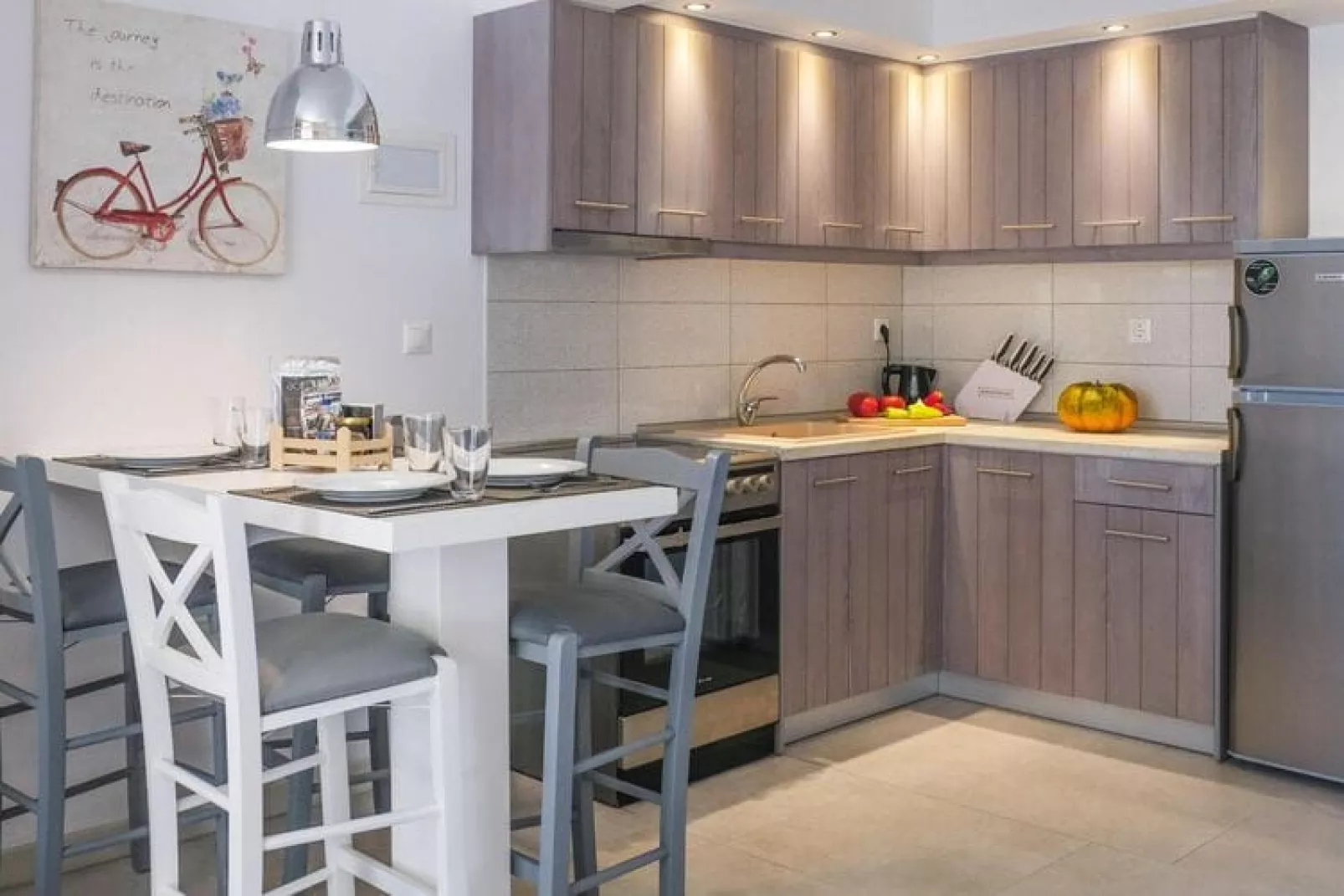 Holiday residence Acrotel Athena Villas, Elia Beach-1-bedroom-apartment ground floor-Cuisine