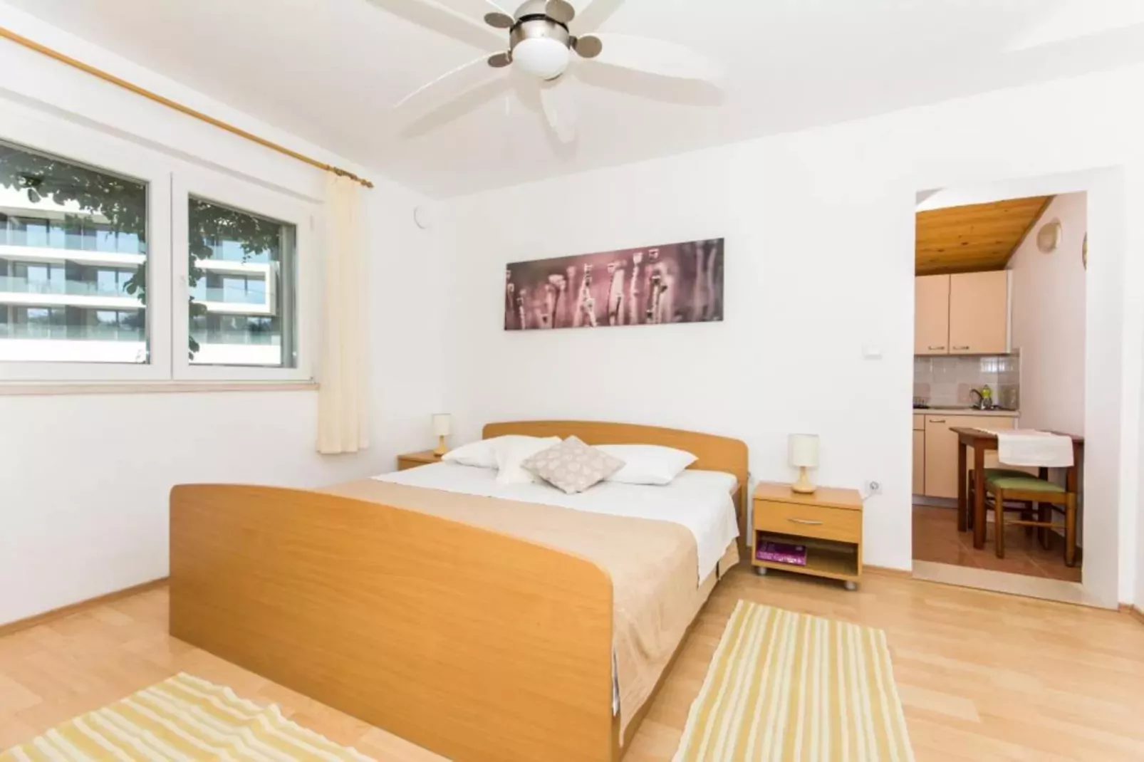 Apartments & Rooms Jokovic-Comfort Studio Apartment with Terrace and Partial Sea View (SOBA 1)-Bedroom