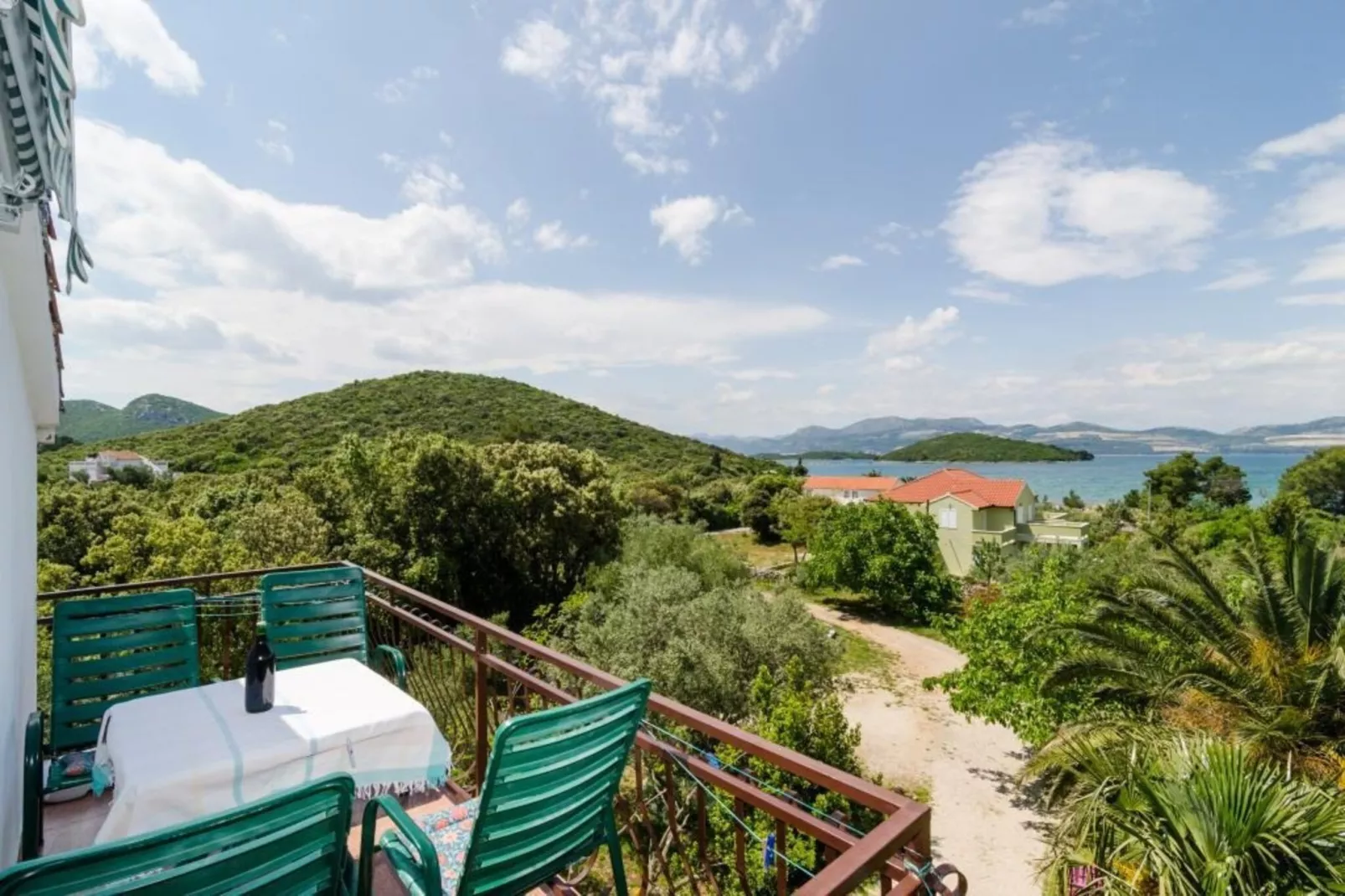 Apartments Sutvid- Two Bedroom Apartment with Balcony and Sea View-Terrace balcony