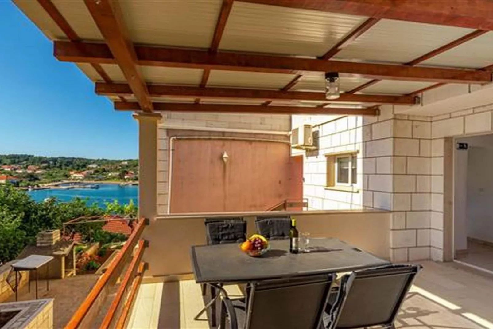 Apartments Radojković Lumbarda -One Bedroom Apartment with Terrace and Partial Sea View(A1)-Terrace