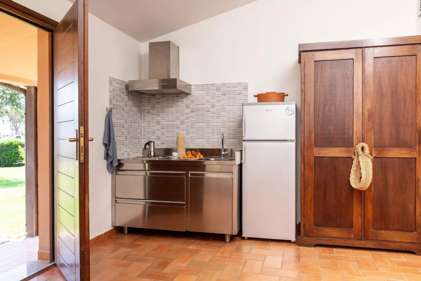Gitavillage California 1-Zi-Villino Comfort Monolocale Terrasse 25 qm-Kitchen