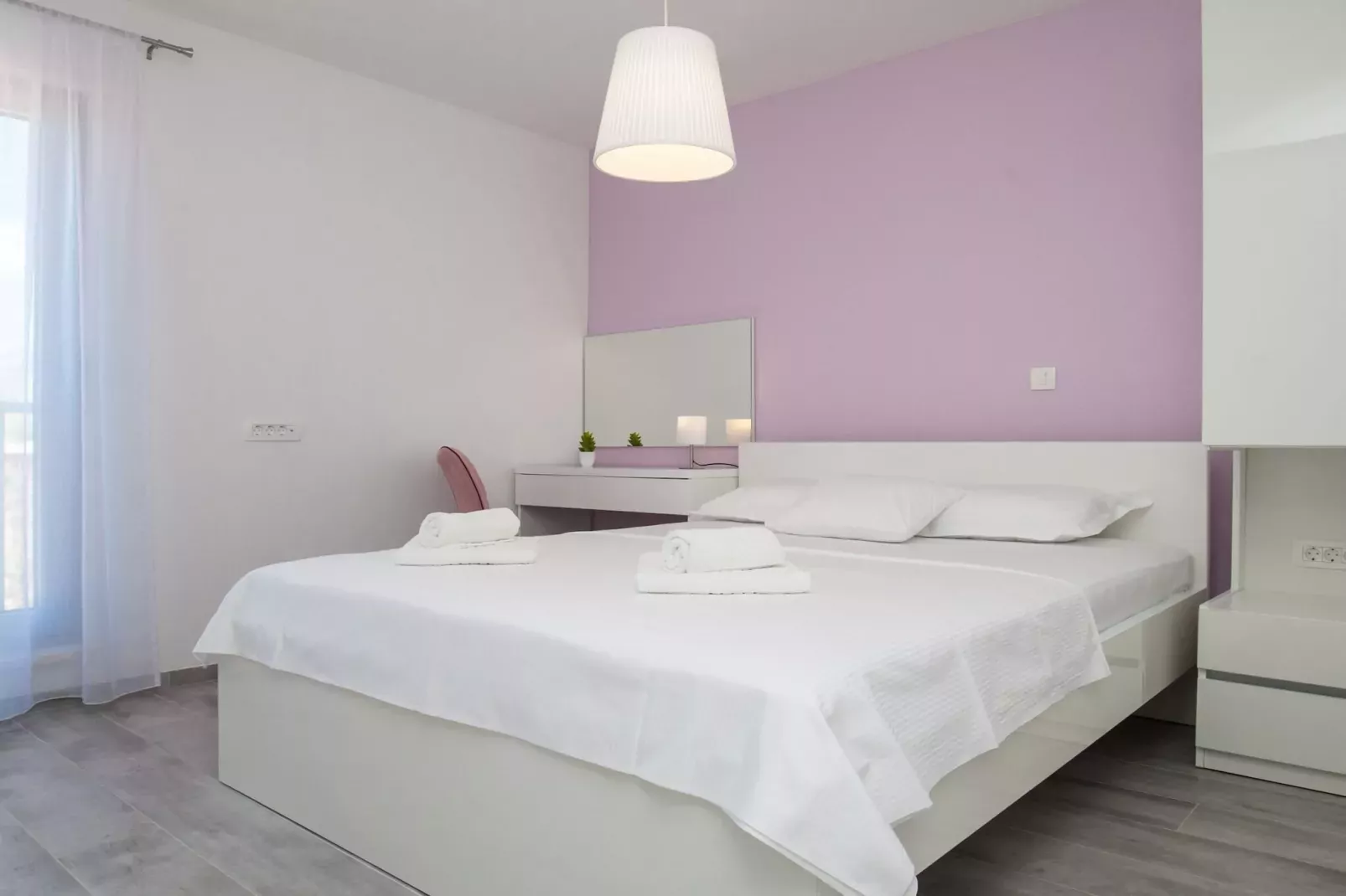 Apartments Dva Galeba - Standard One Bedroom Apartment with Partial Sea View (106)-Bedroom
