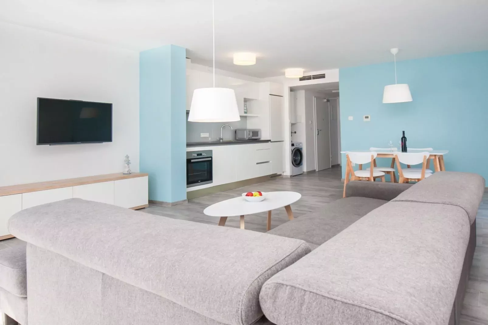 Apartments Dva Galeba - One Bedroom Apartment with Garden Terrace (202)-Salon