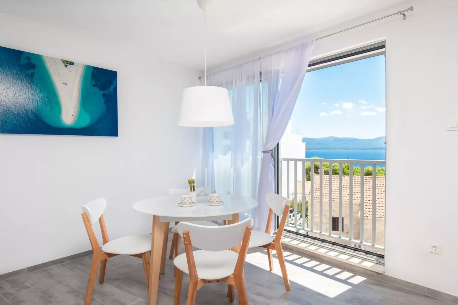 Apartments Dva Galeba - Standard One Bedroom Apartment with Sea View (203)-Living room